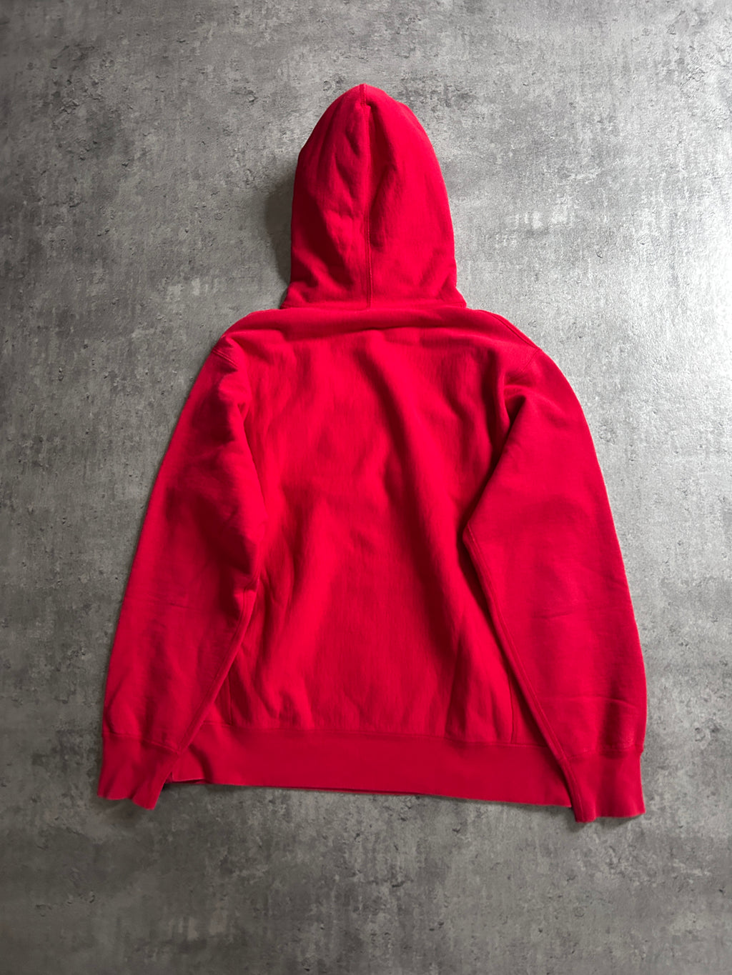SUPREME PATENT CHENILLE ARC LOGO HOODIE “RED” (M)