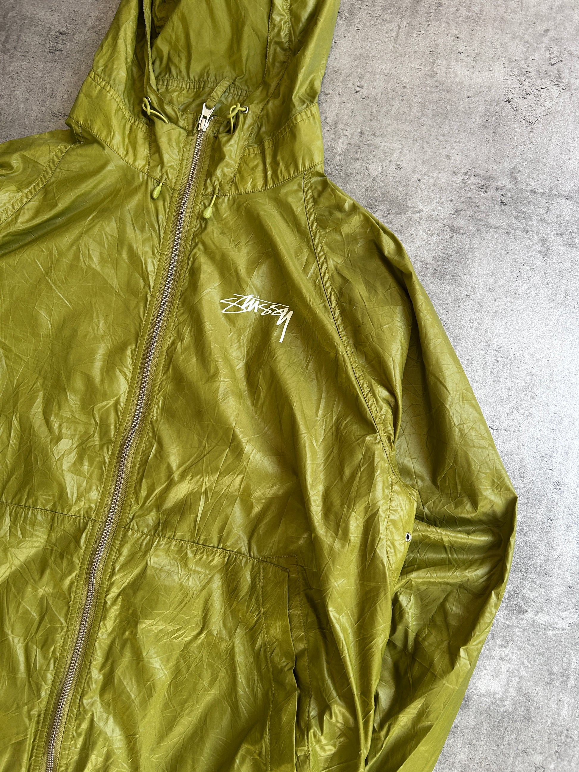 STÜSSY WRINKLED BEACH SHELL JACKET (L)