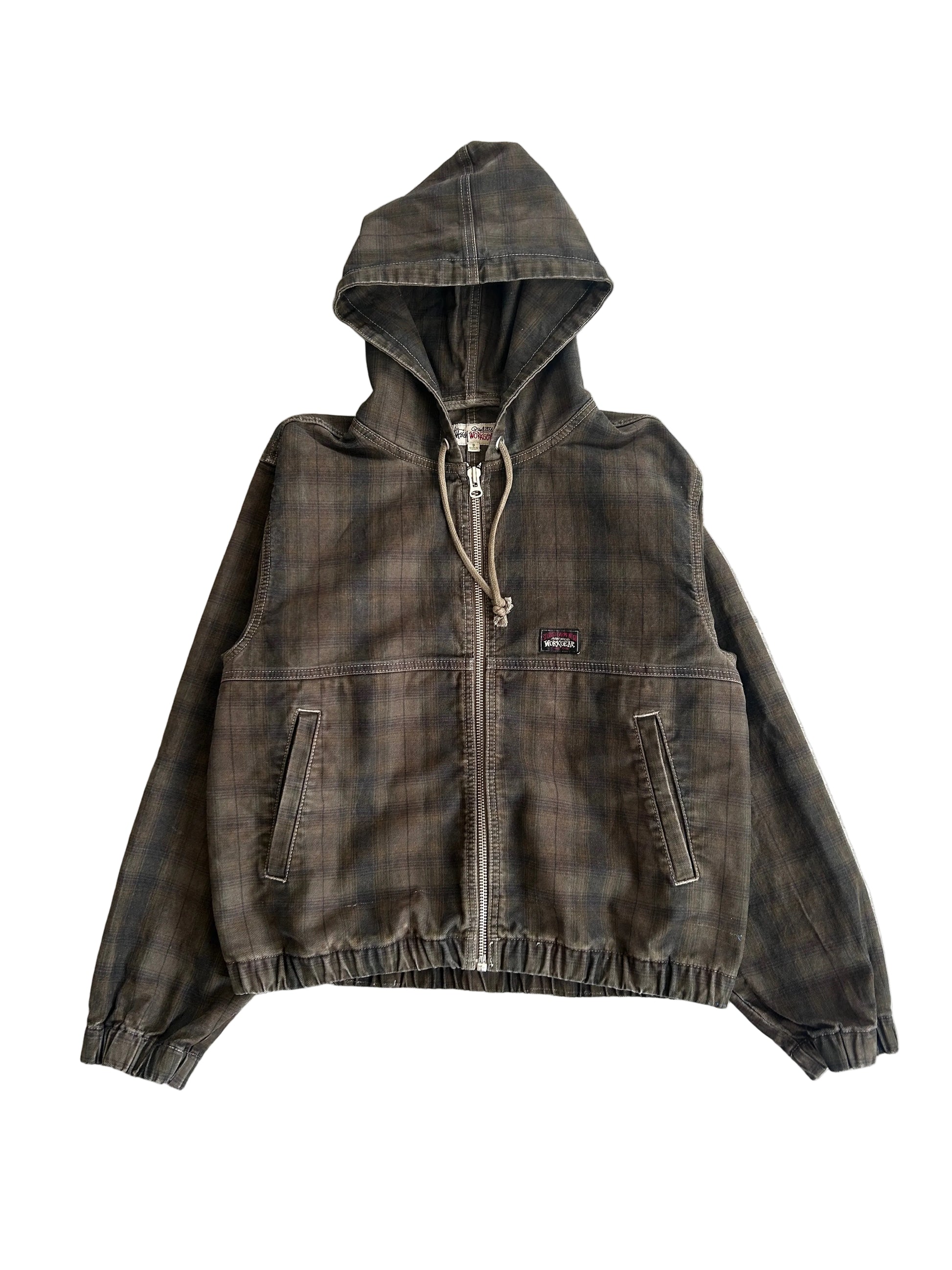 STÜSSY PLAID UNLINED WORK JACKET (S)