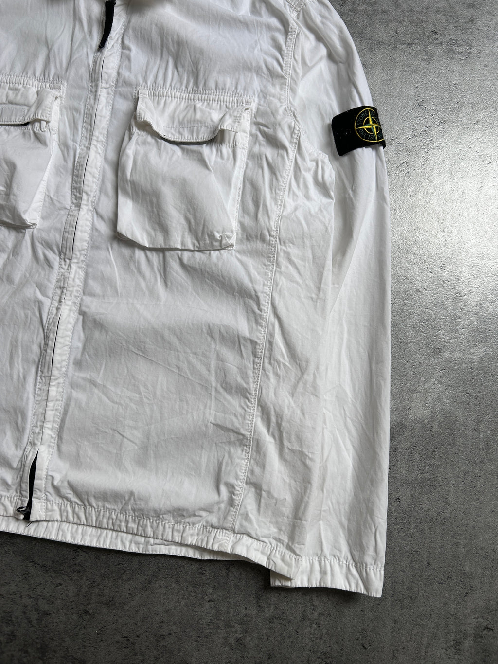 STONE ISLAND OVERSHIRT WHITE (L)