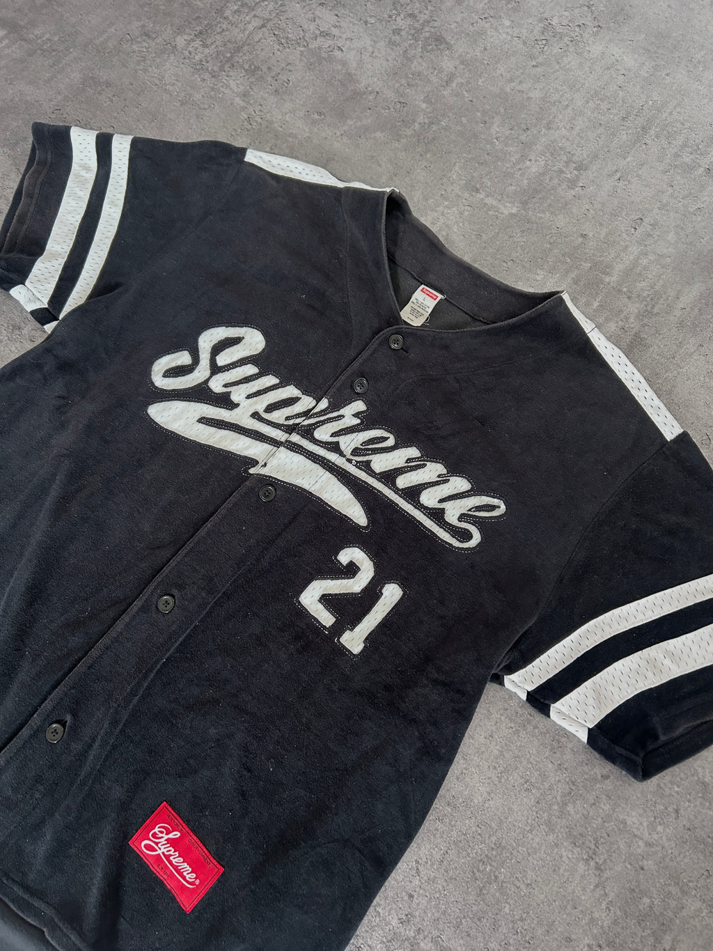 SUPREME VELOUR BASEBALL JERSEY (L)