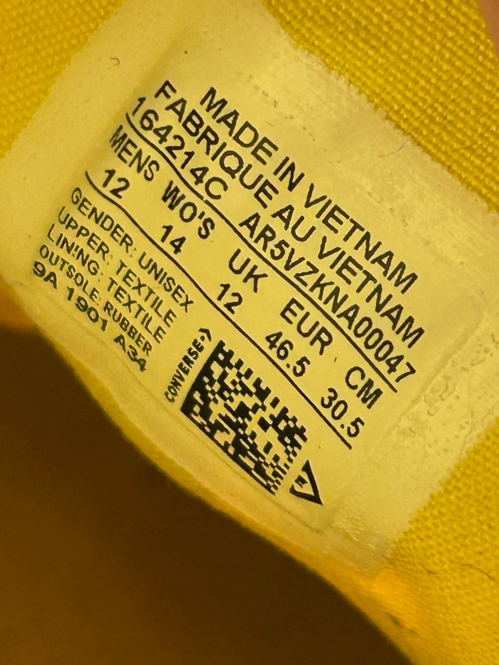CONVERSE CHUCK 70 YELLOW (46,5EU)