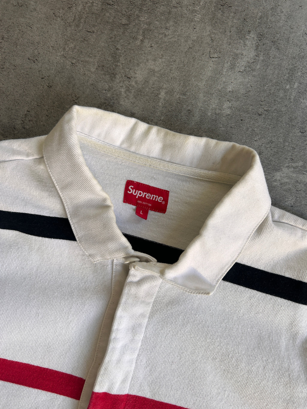SUPREME STRIPED RUGBY POLO (L)