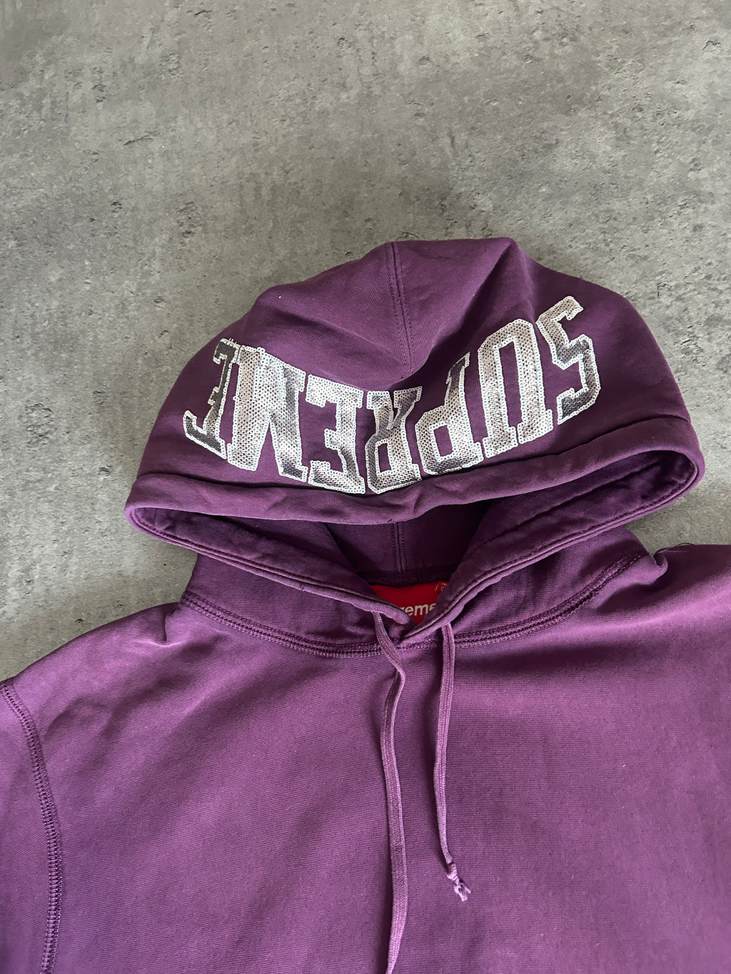SUPREME SEQUIN ARC HOODED HOODIE (XL)