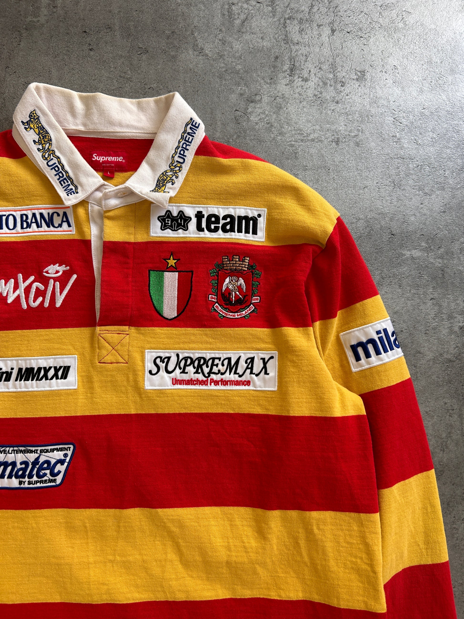 SUPREME STRIPE RUGBY POLO (L)