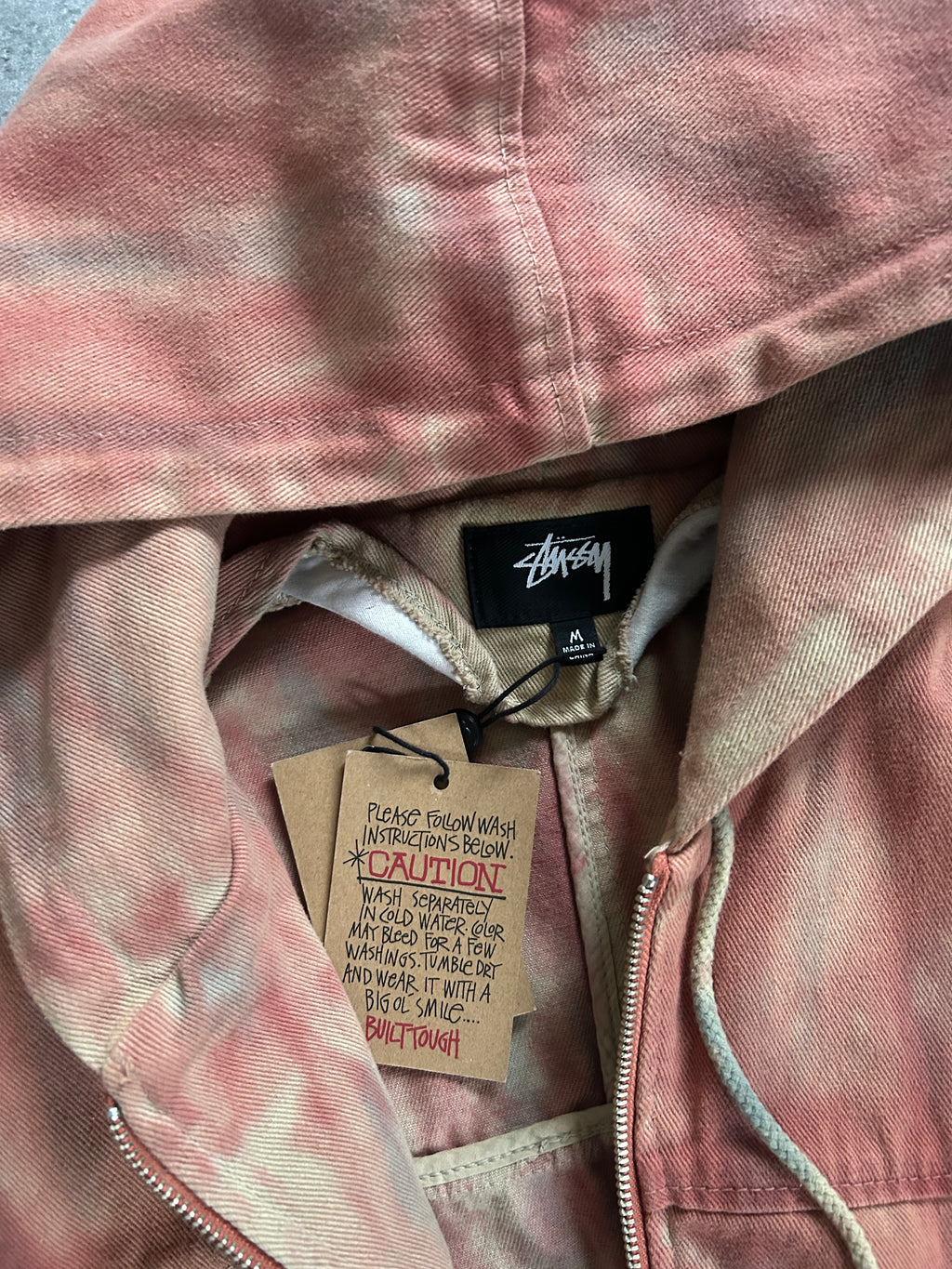 STÜSSY TIE DYE WORK JACKET (M)