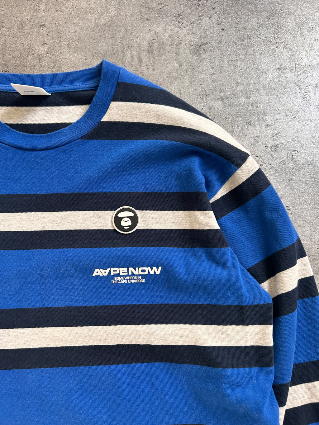 AAPE NOW STRIPE LONGSLEEVE (L)