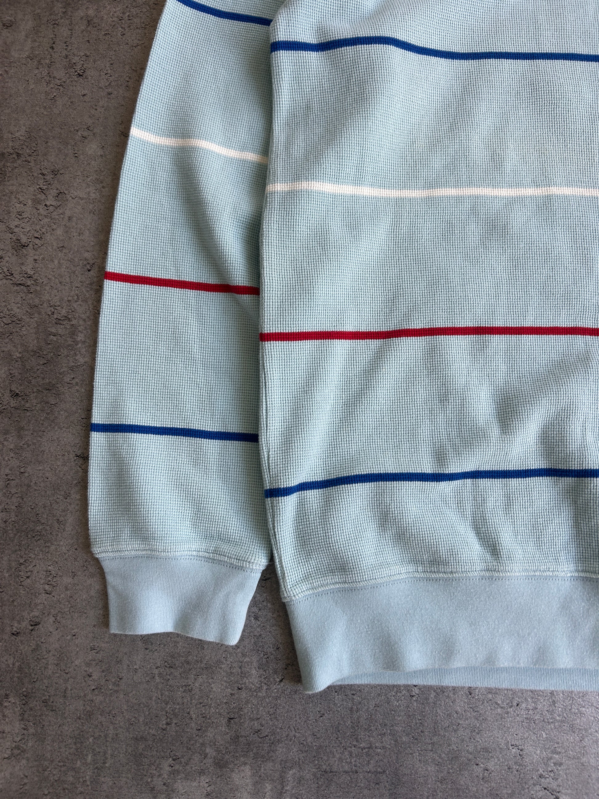 PALACE STRIPE WAFFLE CREWNECK (L)