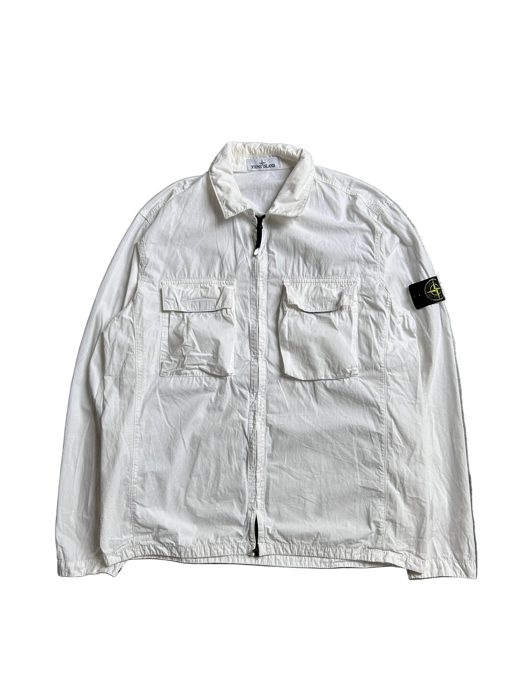 STONE ISLAND OVERSHIRT WHITE (L)