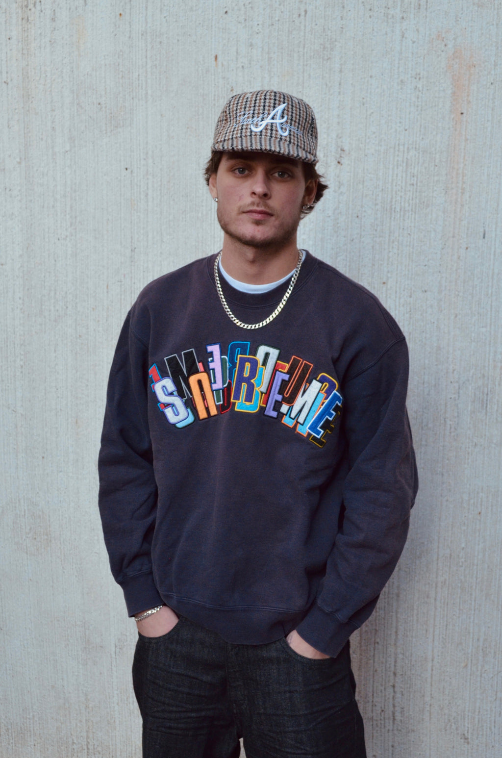 SUPREME STACKED CREWNECK (M)