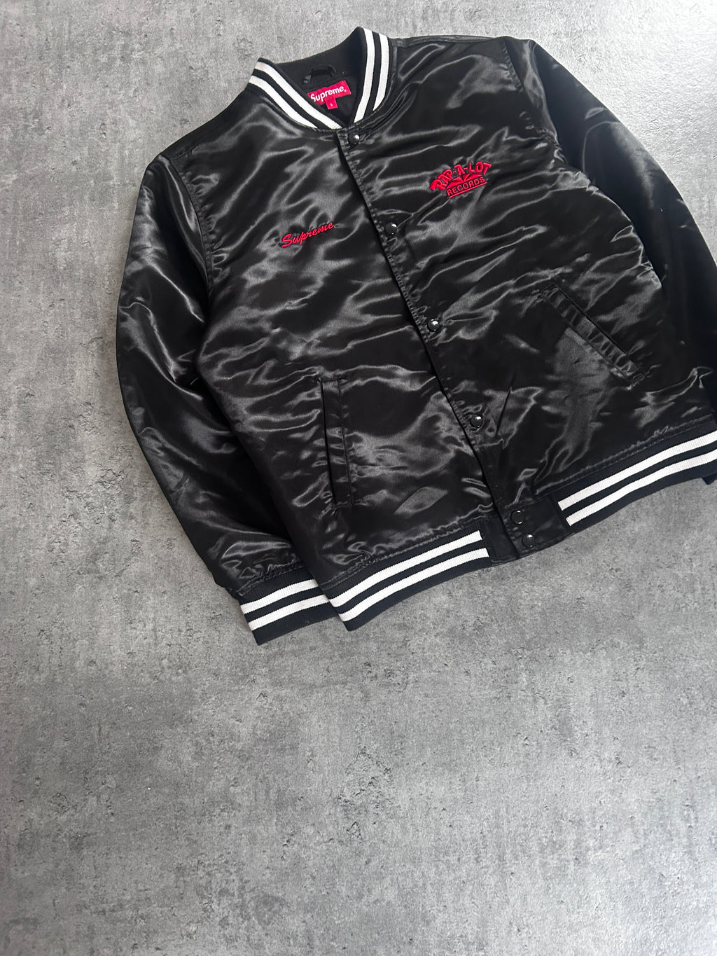 SUPREME RAP A LOT RECORDS SATIN BOMBERJACKET (M)