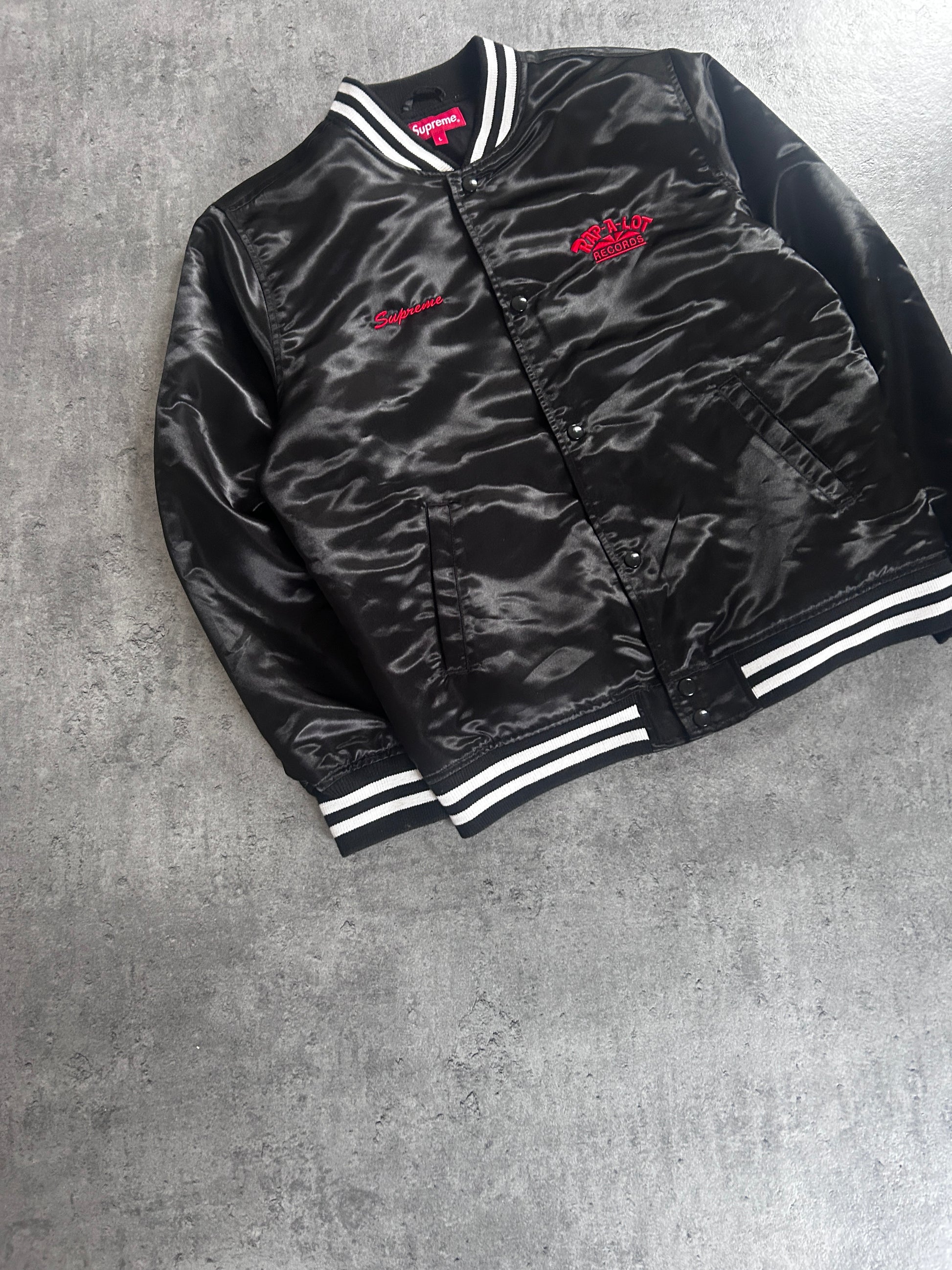 SUPREME RAP A LOT RECORDS SATIN BOMBERJACKET (M)