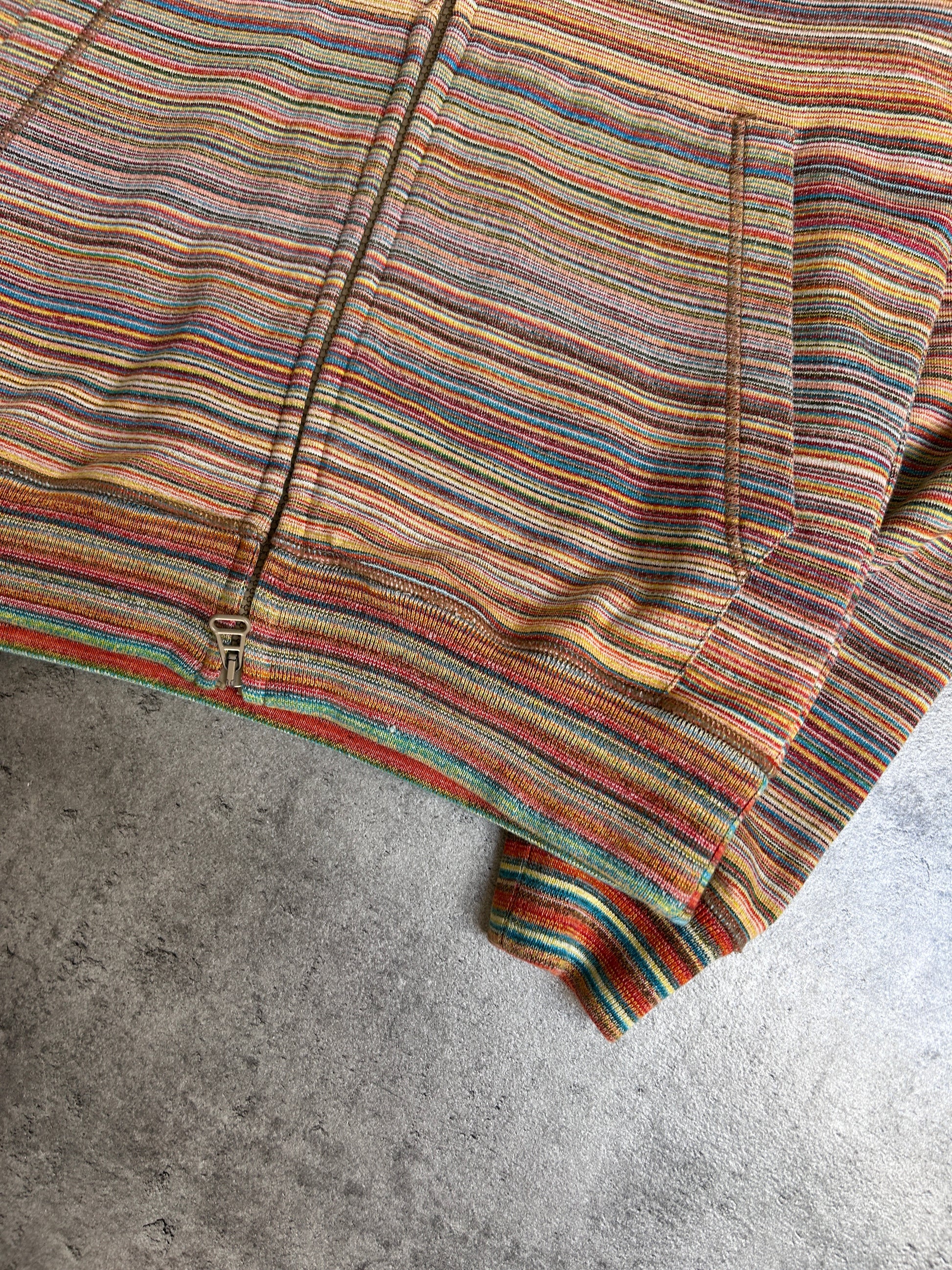 MISSONI MULTICOLOR STRIPE ZIP UP (XS)