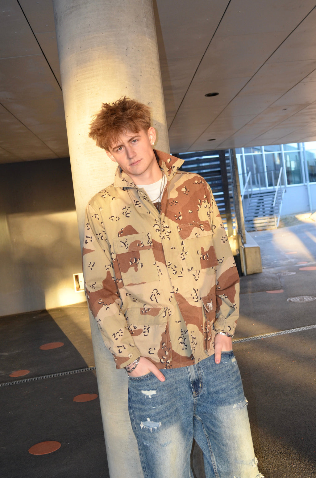 MIYUKI ZOKU DESERT CAMO OVERSHIRT (L)