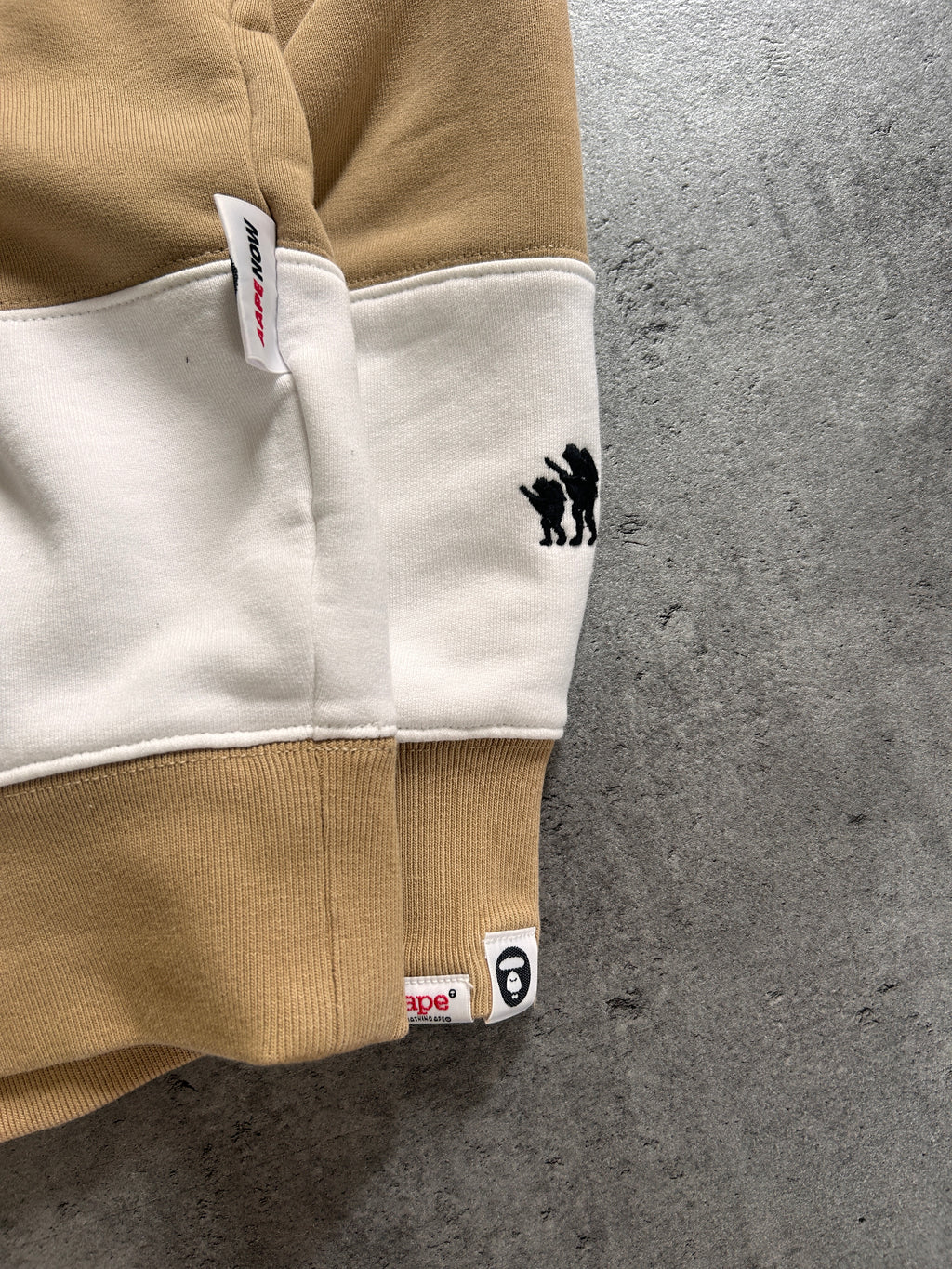 AAPE NOW BIG STRIPE HOODIE (M)