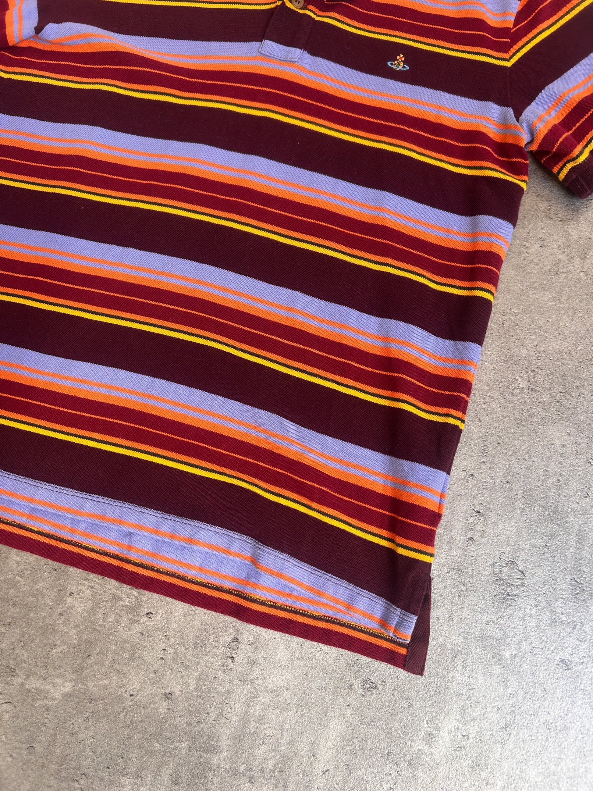 VIVIENNE WESTWOOD STRIPED POLO (M)