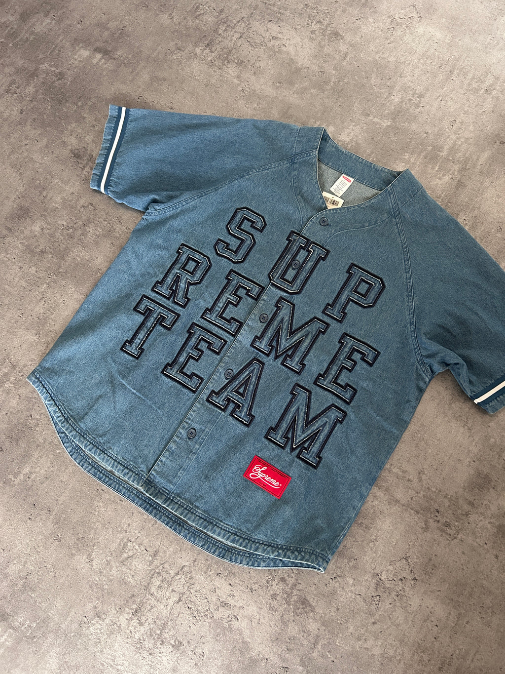 SUPREME WORLDFAMOUS DENIM JERSEY (L/XL)