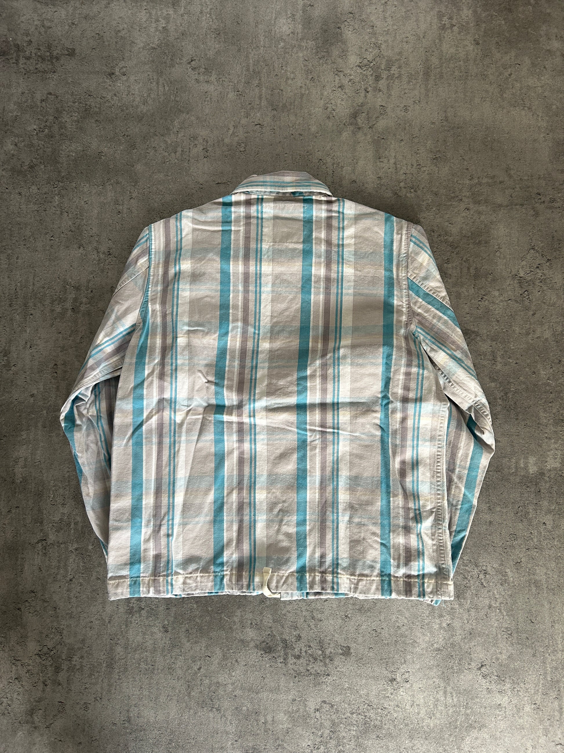 STÜSSY BLUE/WHITE COACH JACKET (S)