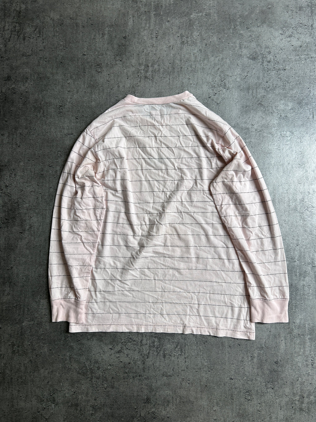 SUPREME LOGO STRIPE LONGSLEEVE “PALE PEACH” (L)