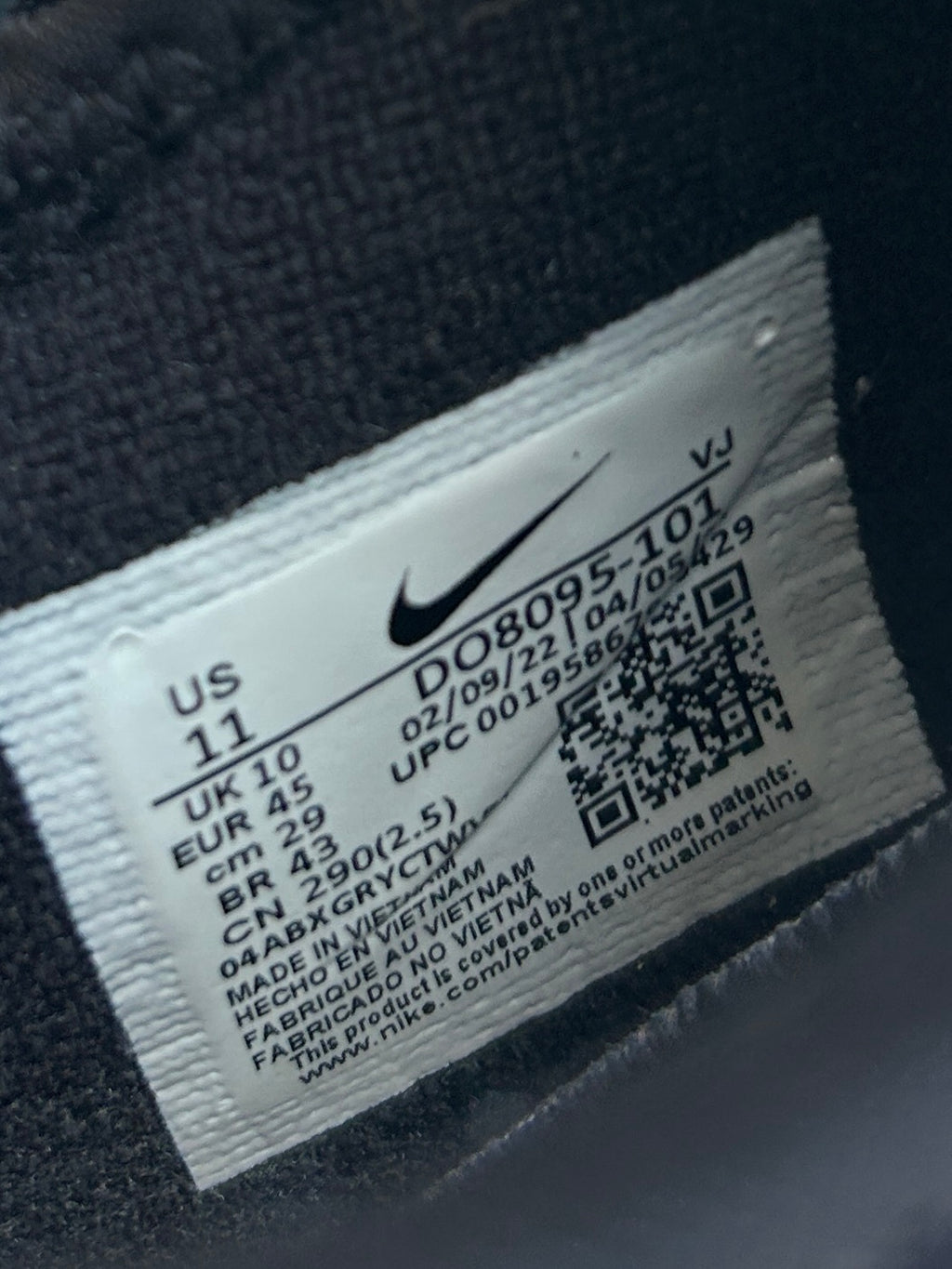 AIR MAX SNDR X CDG “WHITE/BLACK” 45EU