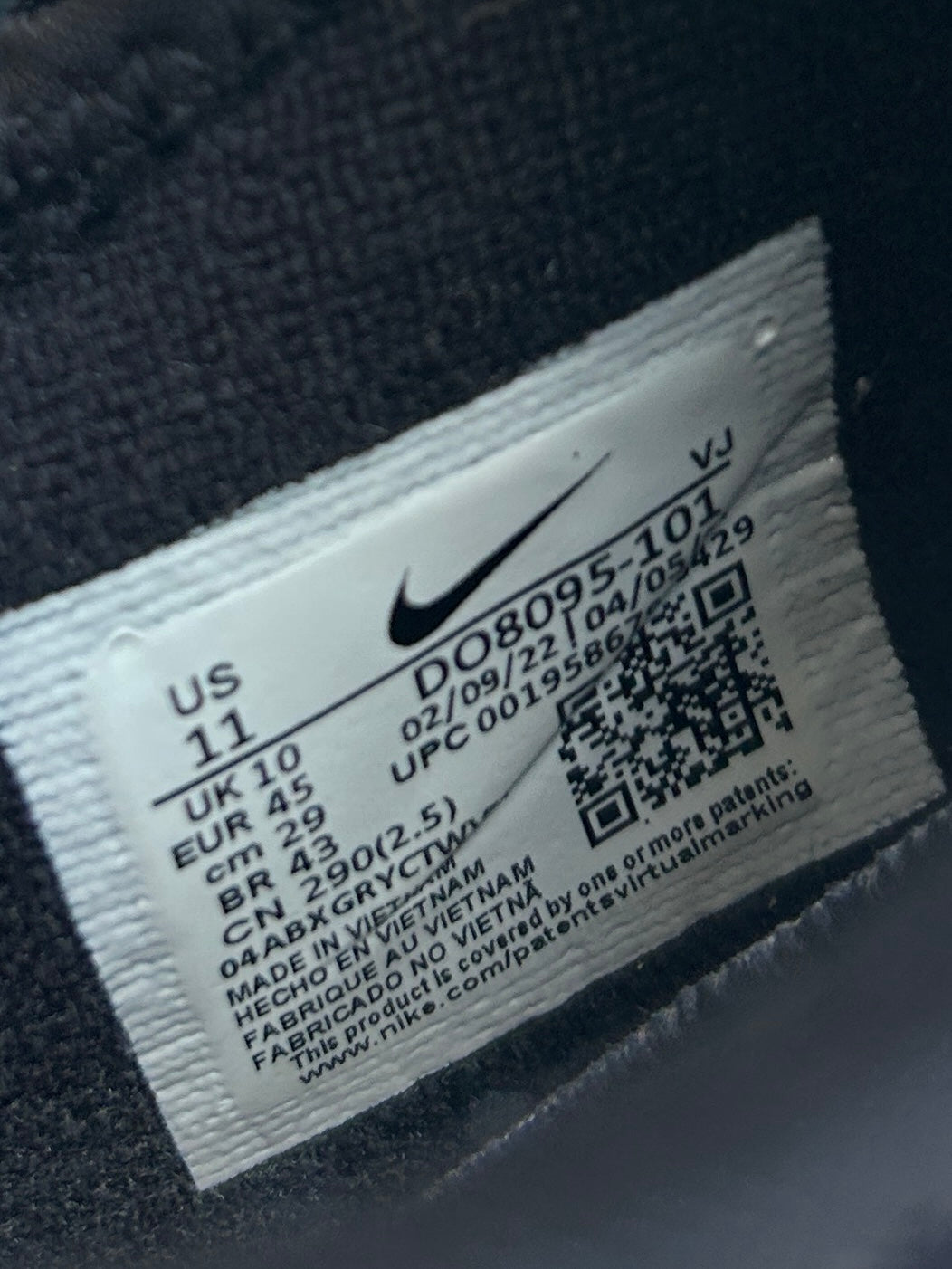 AIR MAX SNDR X CDG “WHITE/BLACK” 45EU
