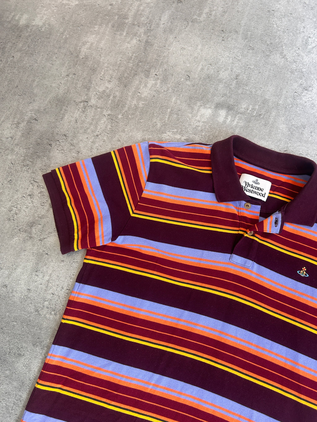 VIVIENNE WESTWOOD STRIPED POLO (M)