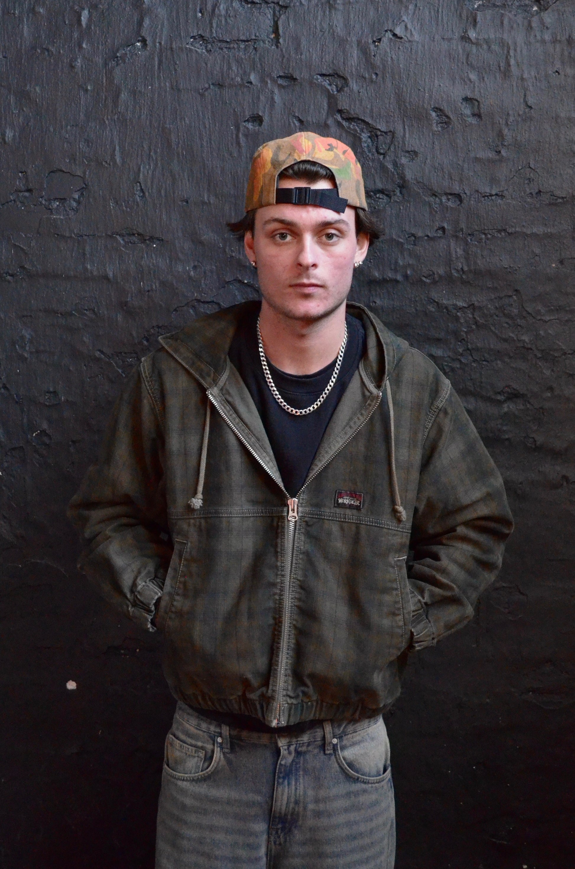 STÜSSY PLAID UNLINED WORK JACKET (S)