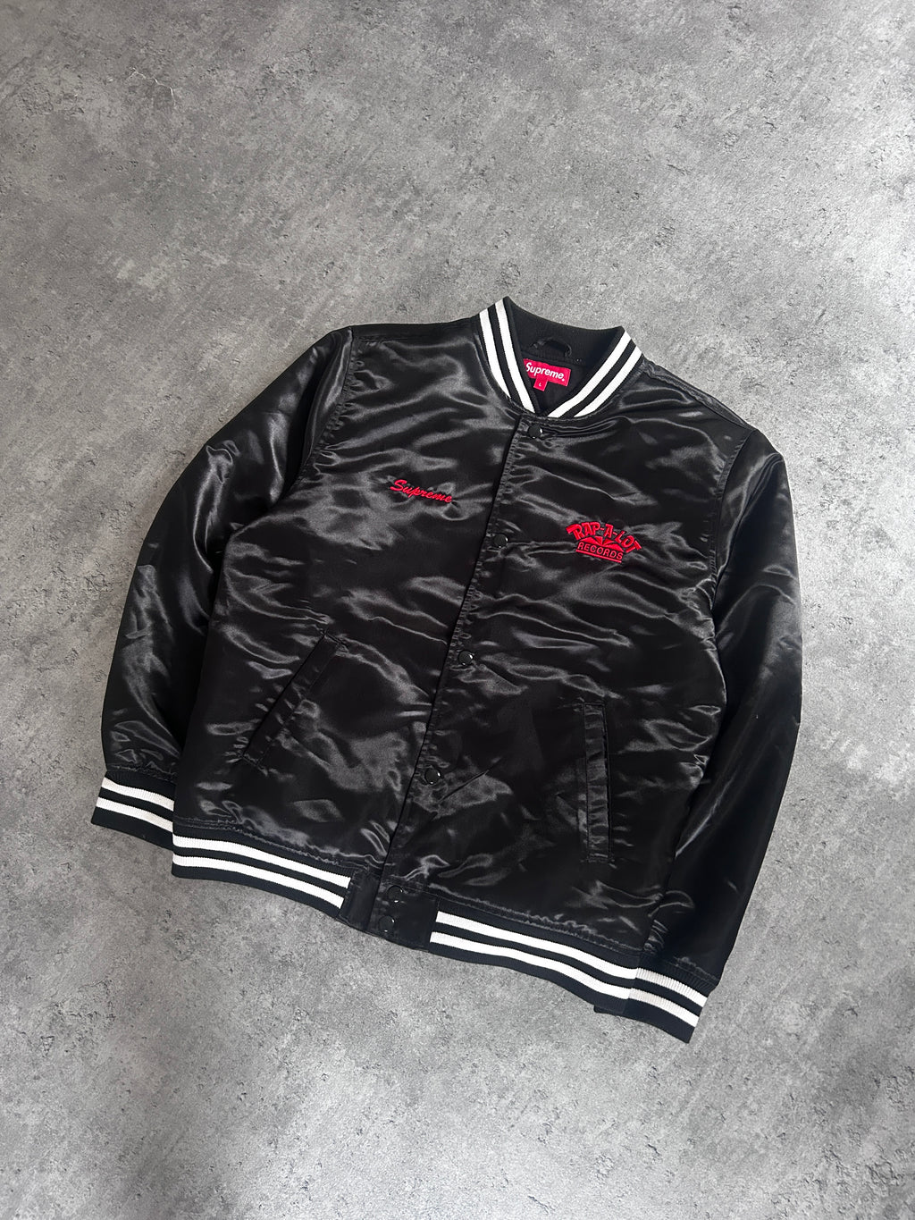 SUPREME RAP A LOT RECORDS SATIN BOMBERJACKET (M)