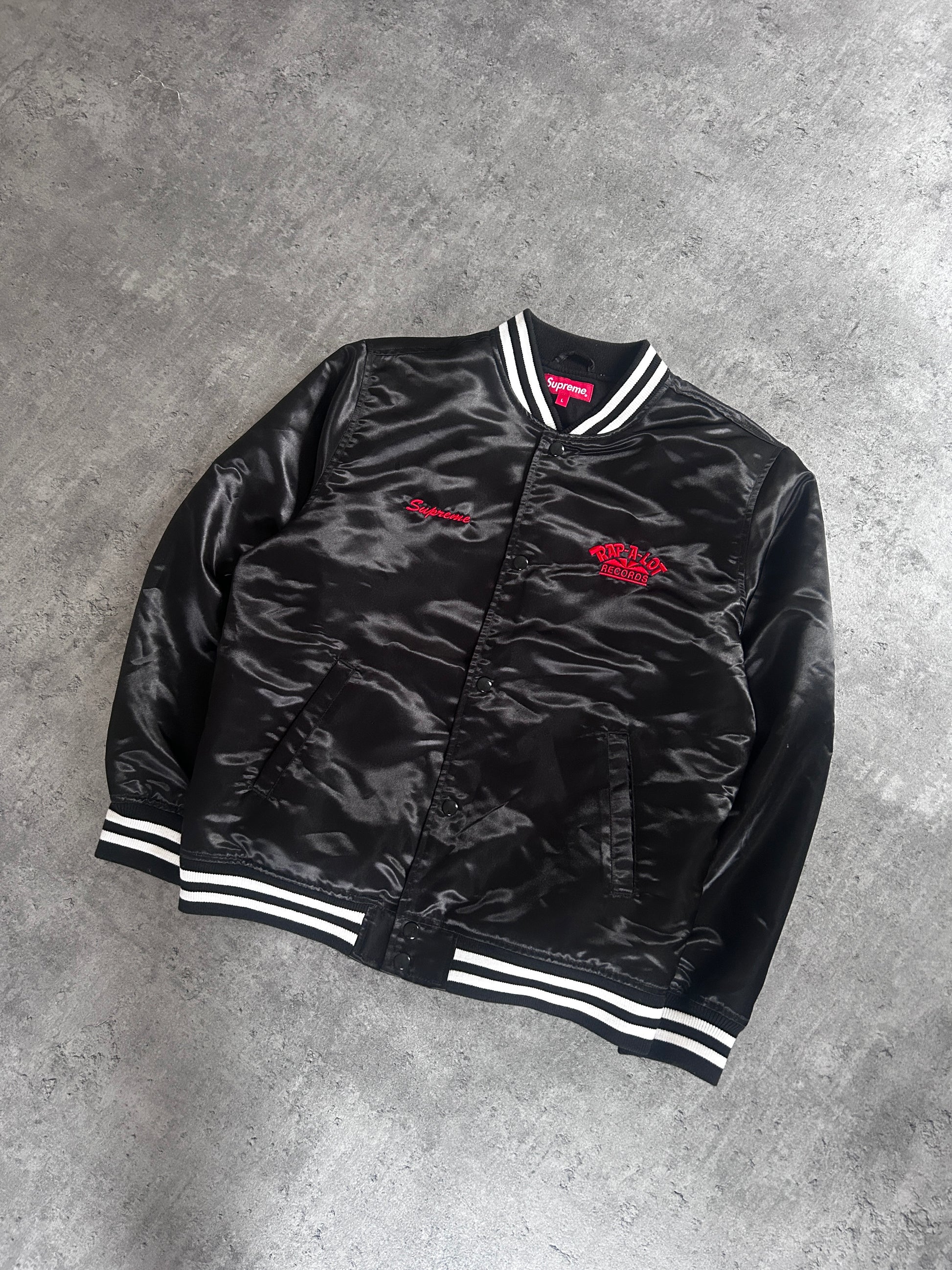 SUPREME RAP A LOT RECORDS SATIN BOMBERJACKET (M)
