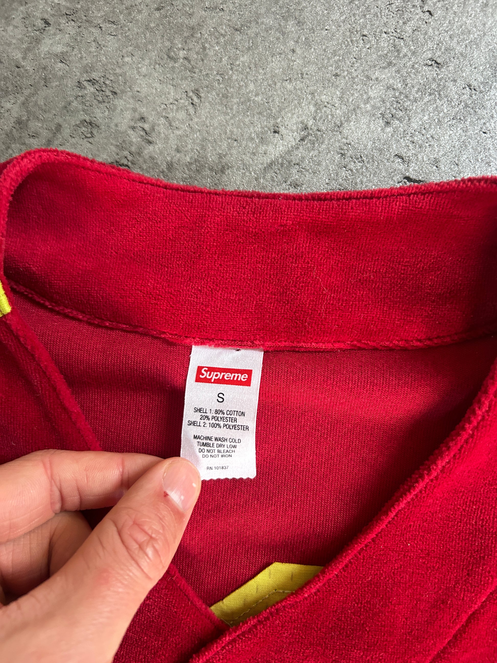 SUPREME VELOUR BASEBALL JERSEY (S)