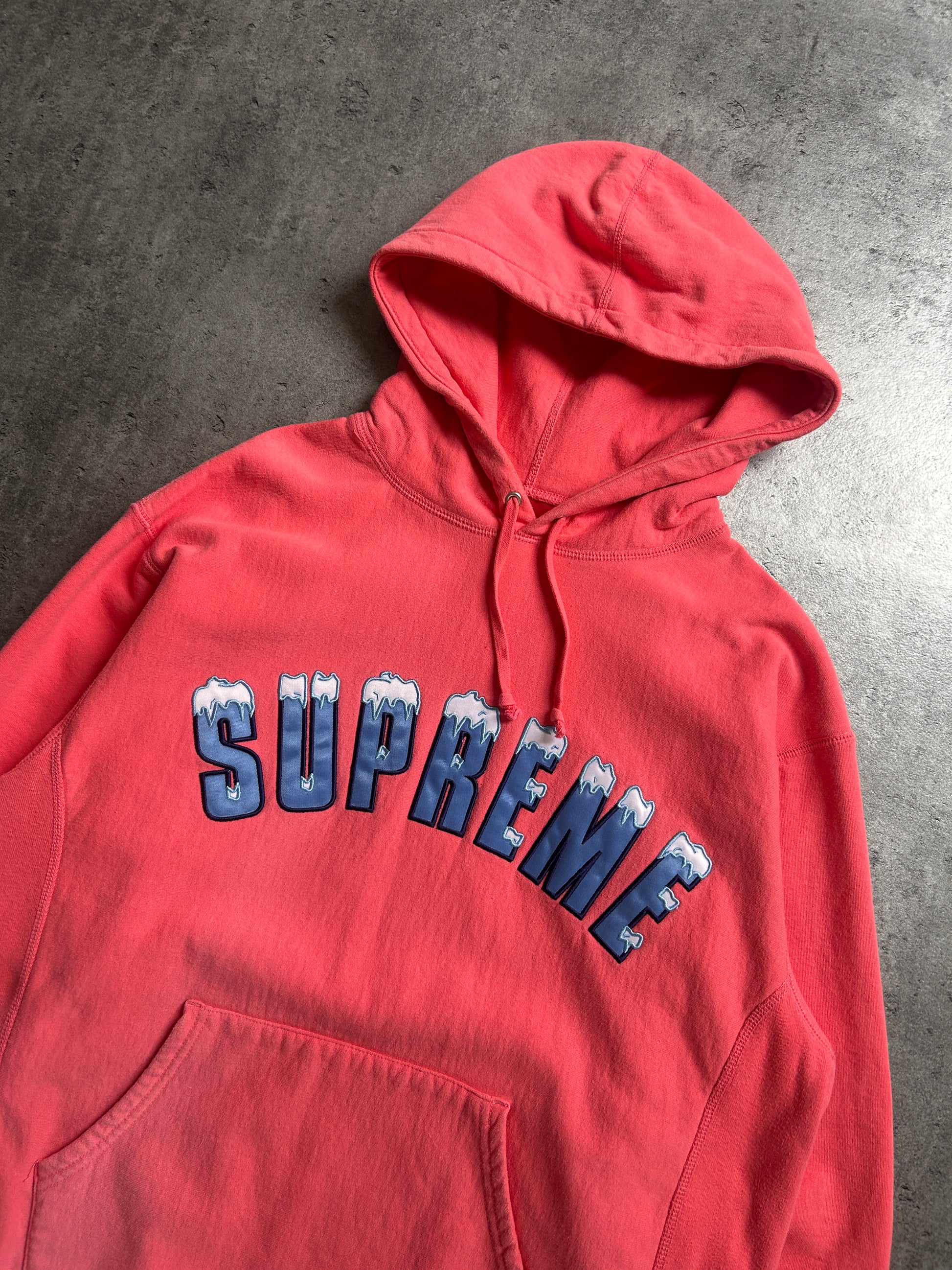 SUPREME PINK ICE ARC HOODIE (L)
