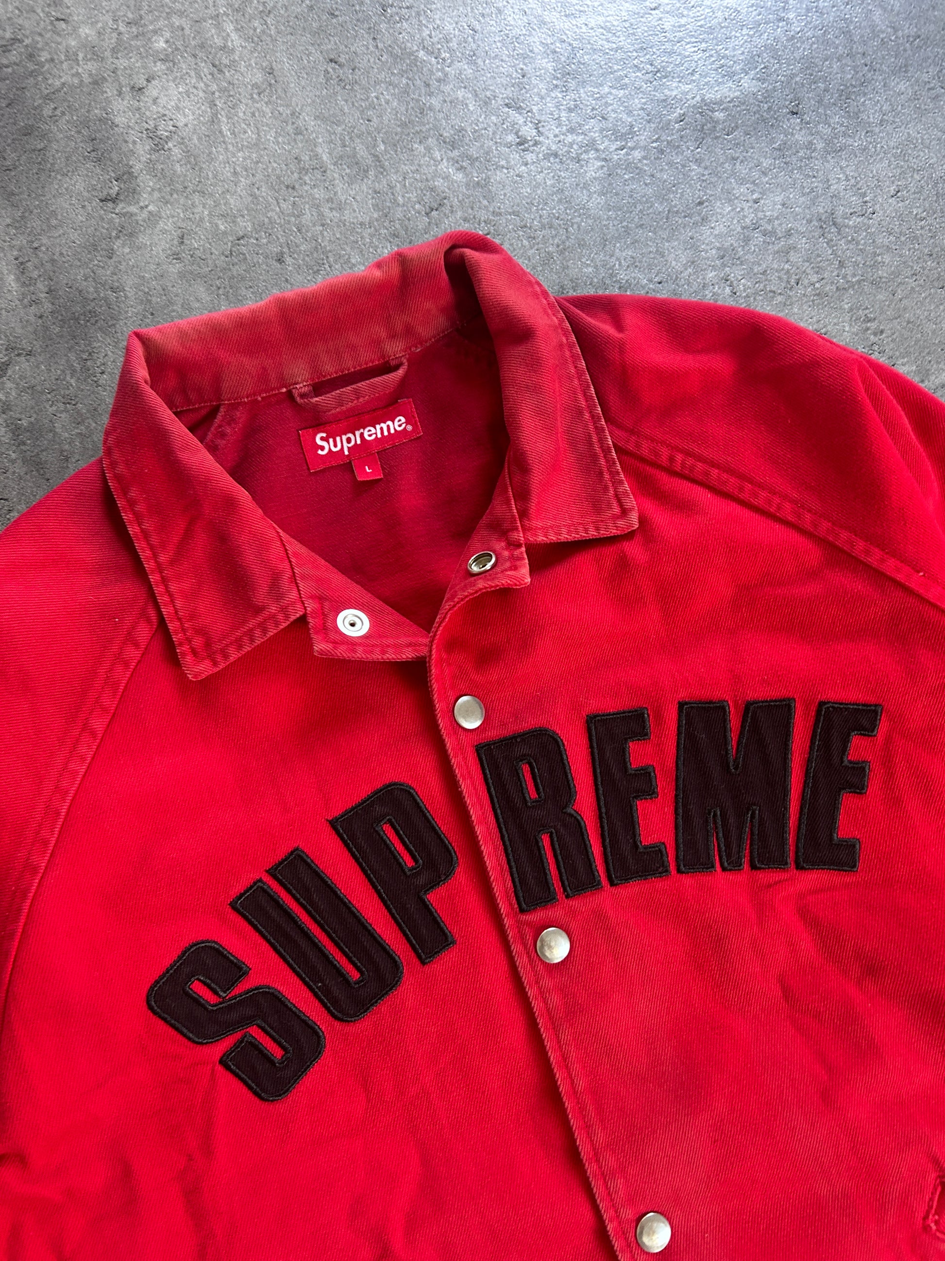 SUPREME ARC DENIM JACKET “RED” (M)