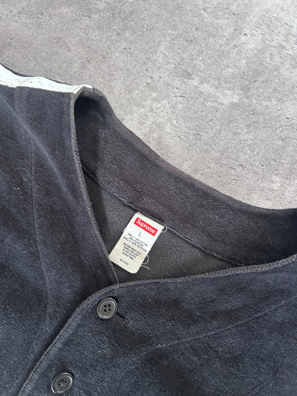 SUPREME VELOUR BASEBALL JERSEY (L)