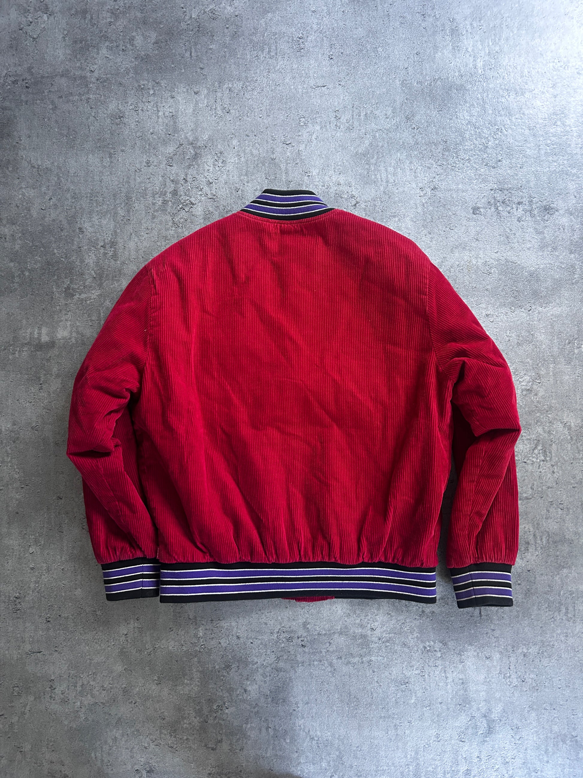 SUPREME OLD ENGLISH CORDUROY VARSITY JACKET (M)