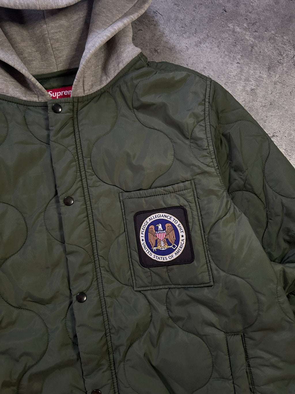 SUPREME QUILTED LINER JACKET FW17 (M)