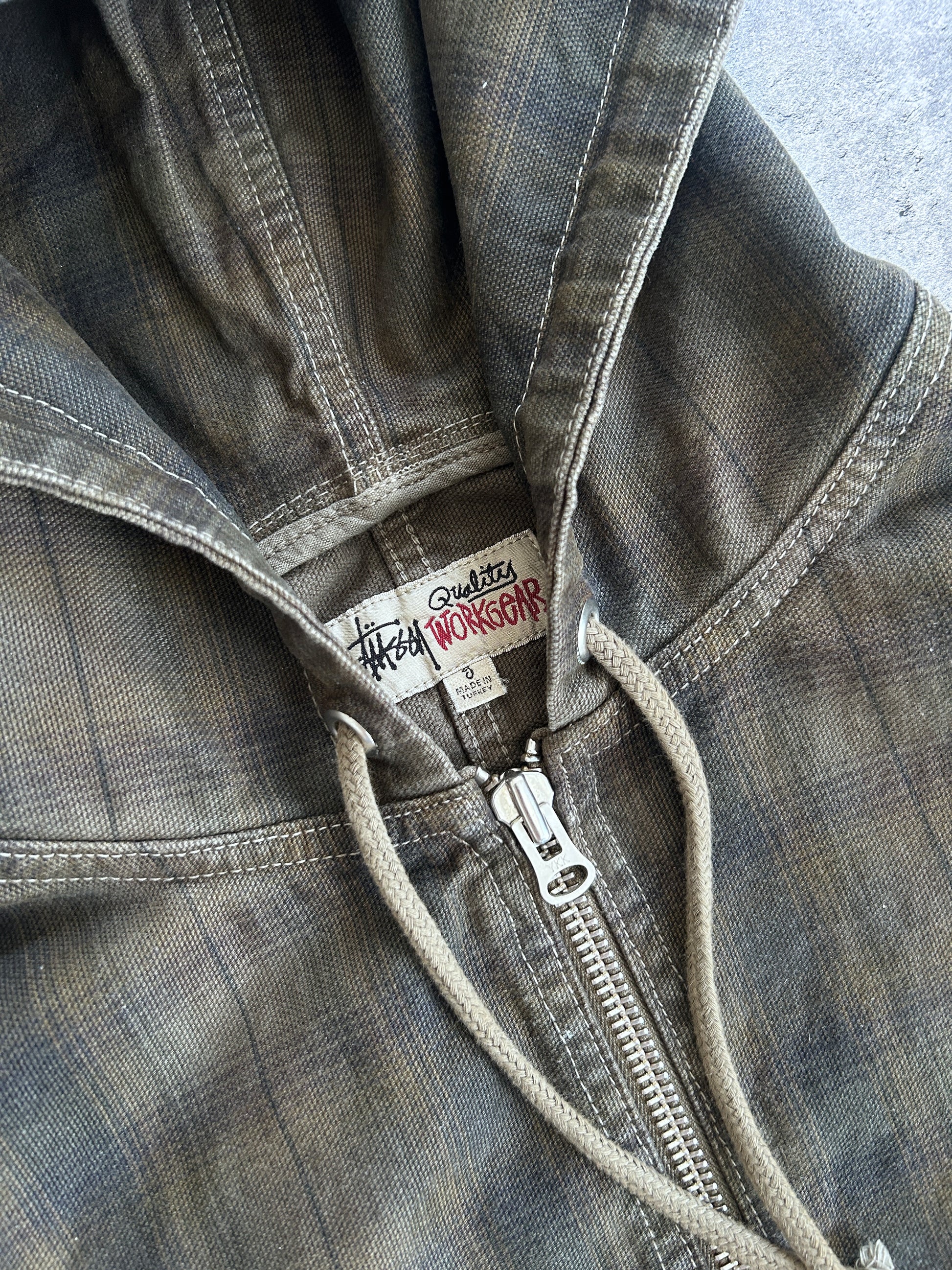 STÜSSY PLAID UNLINED WORK JACKET (S)