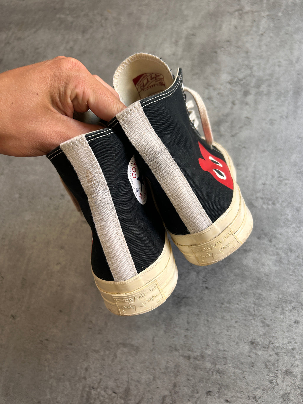 CONVERSE X CDG HIGH “BLACK” (44/44.5)