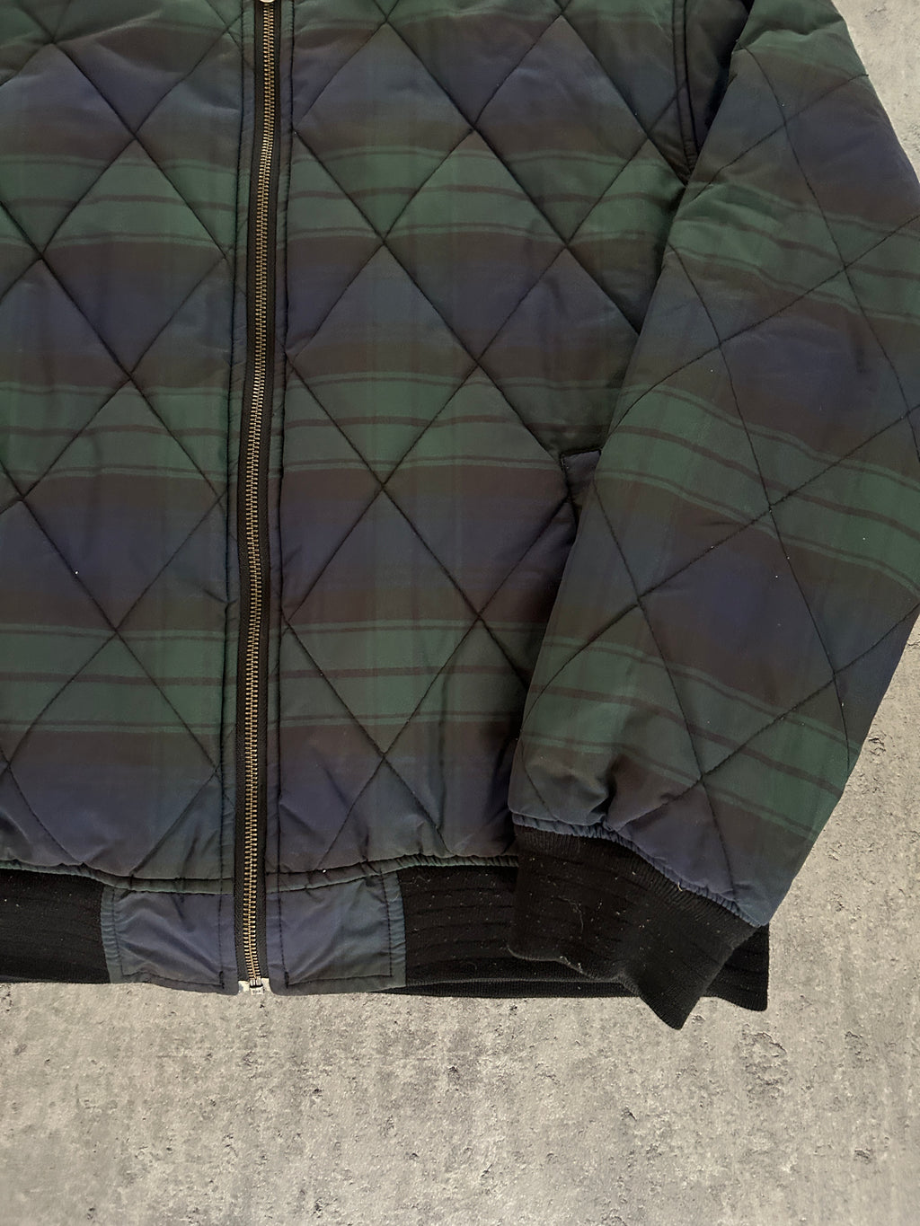 STÜSSY PLAID REVERSIBLE BOMBER JACKET (L)