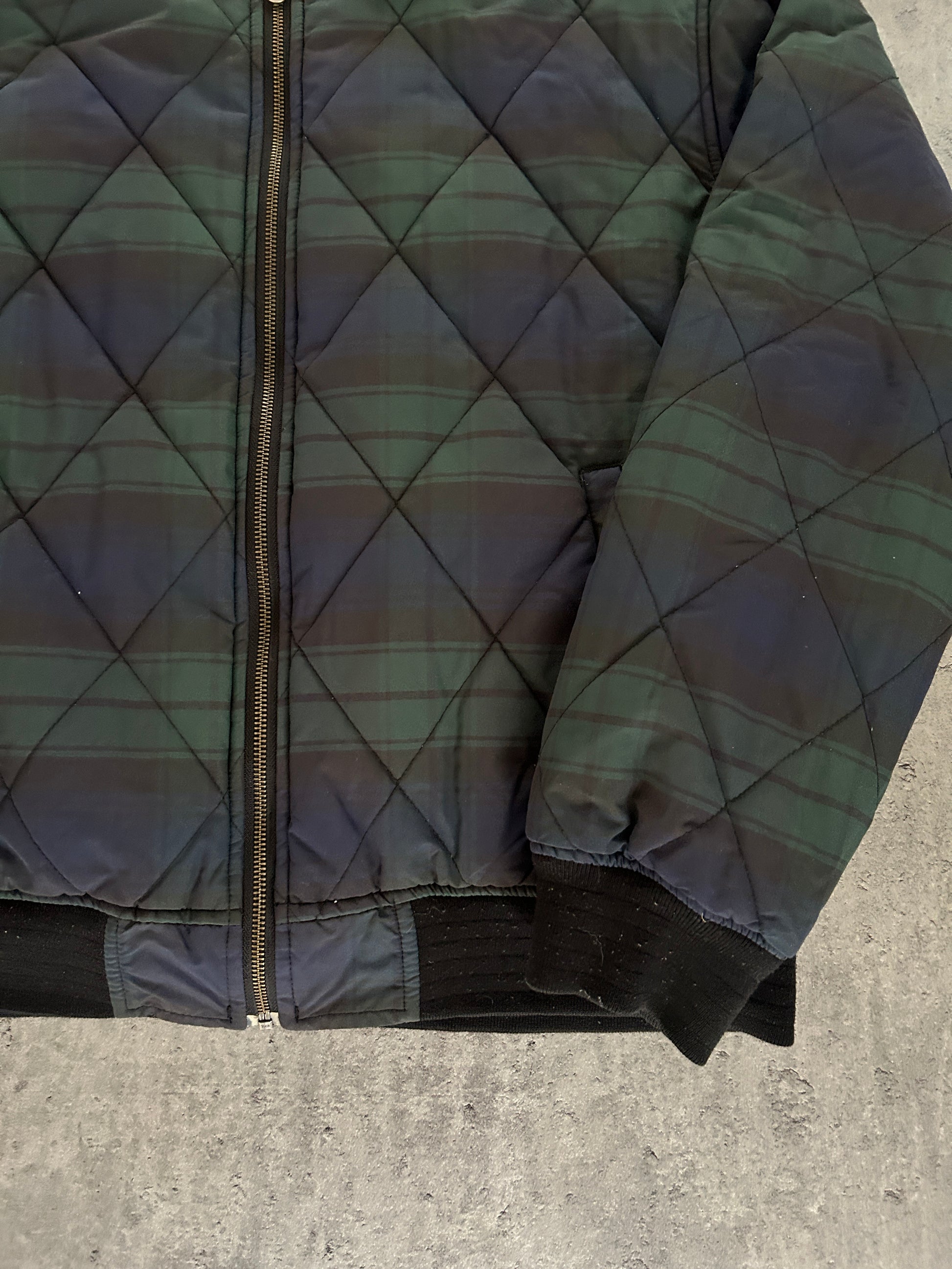 STÜSSY PLAID REVERSIBLE BOMBER JACKET (L)