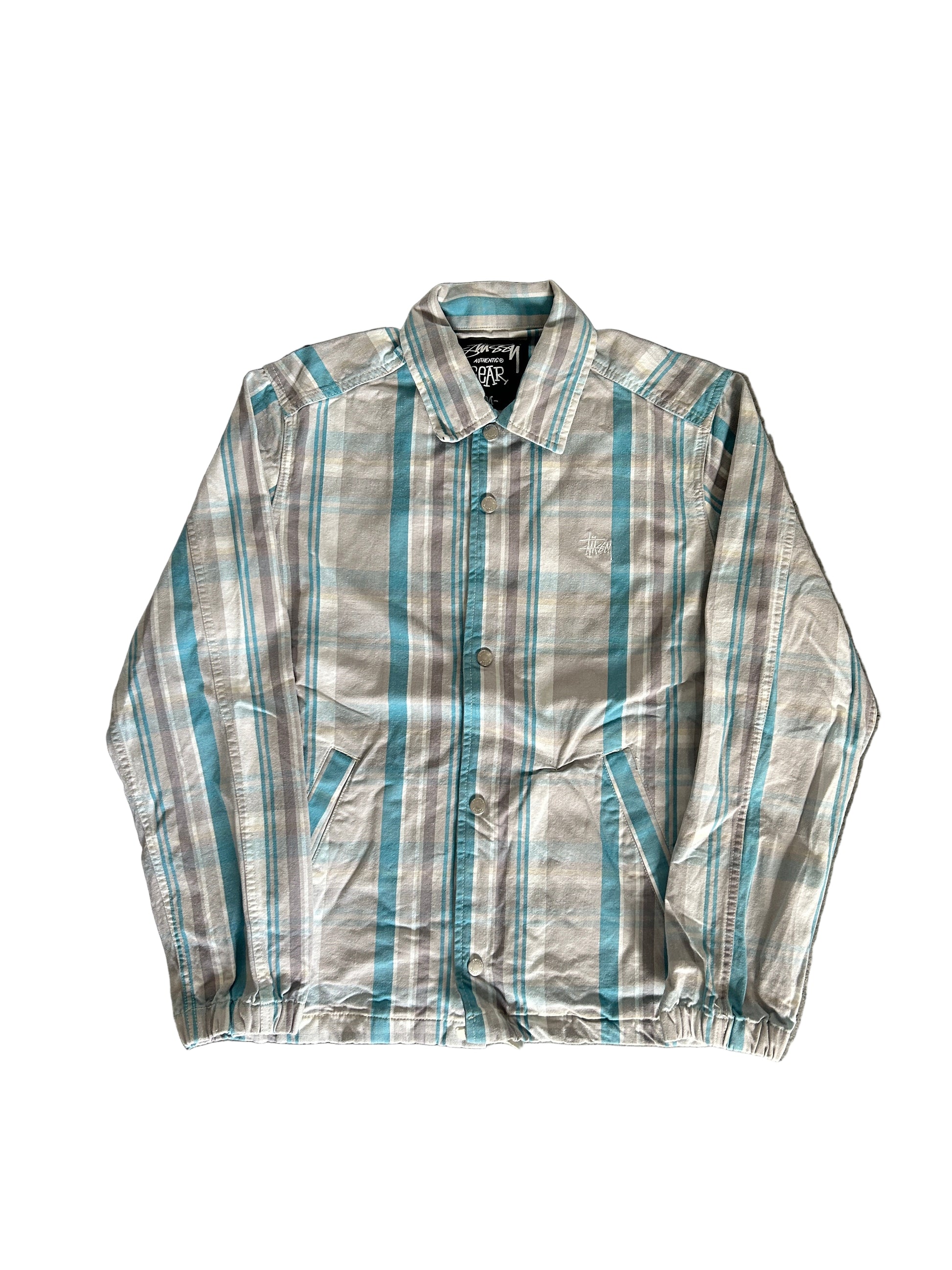 STÜSSY BLUE/WHITE COACH JACKET (S)