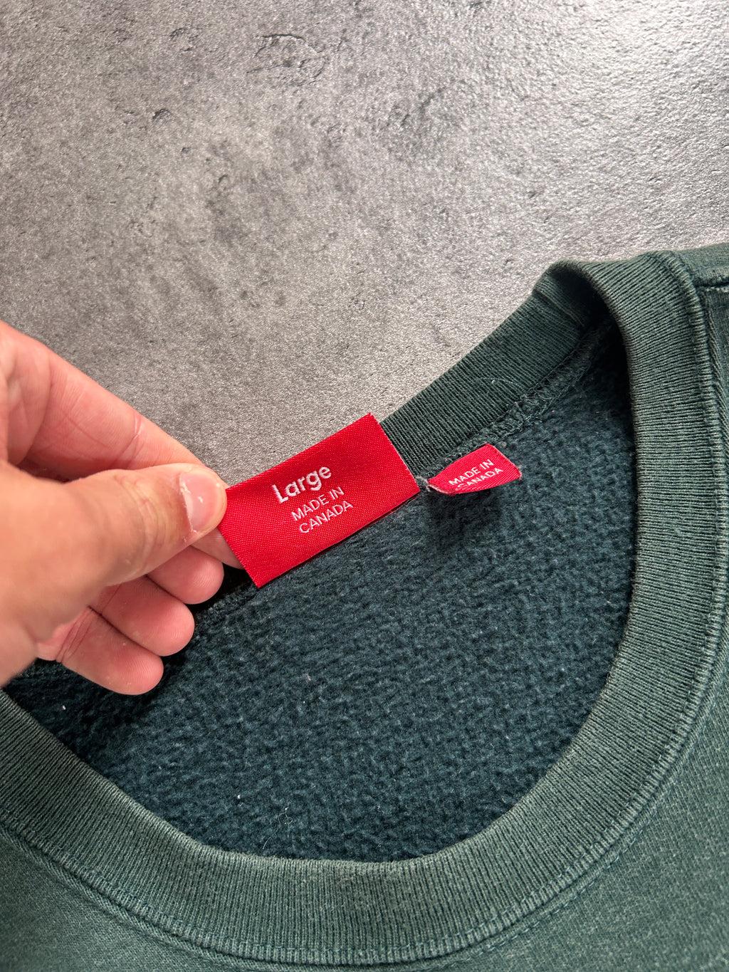SUPREME BOGO CREWNECK “DARK PINE” (L)