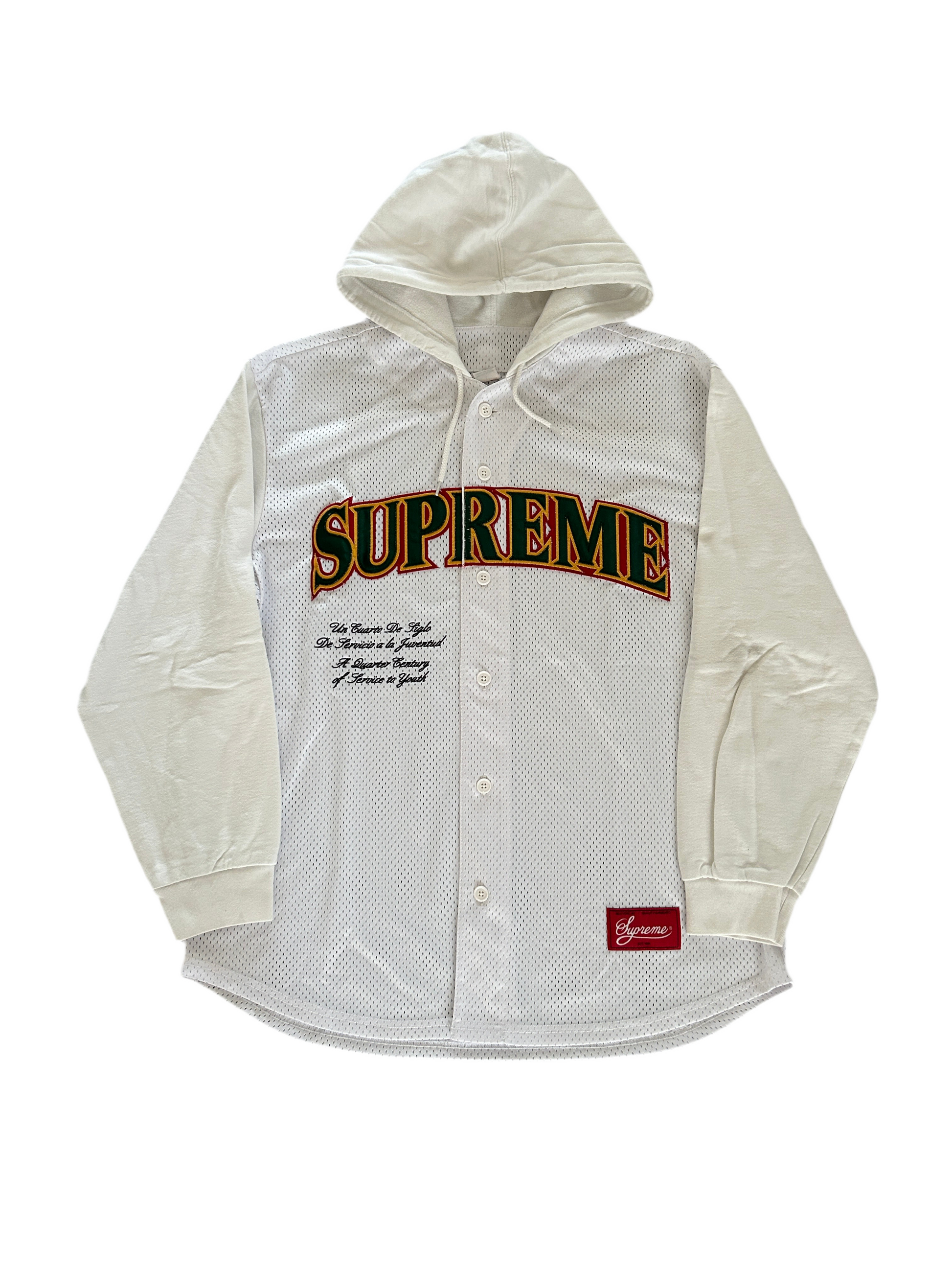 SUPREME MESH HOODIE JERSEY (L)