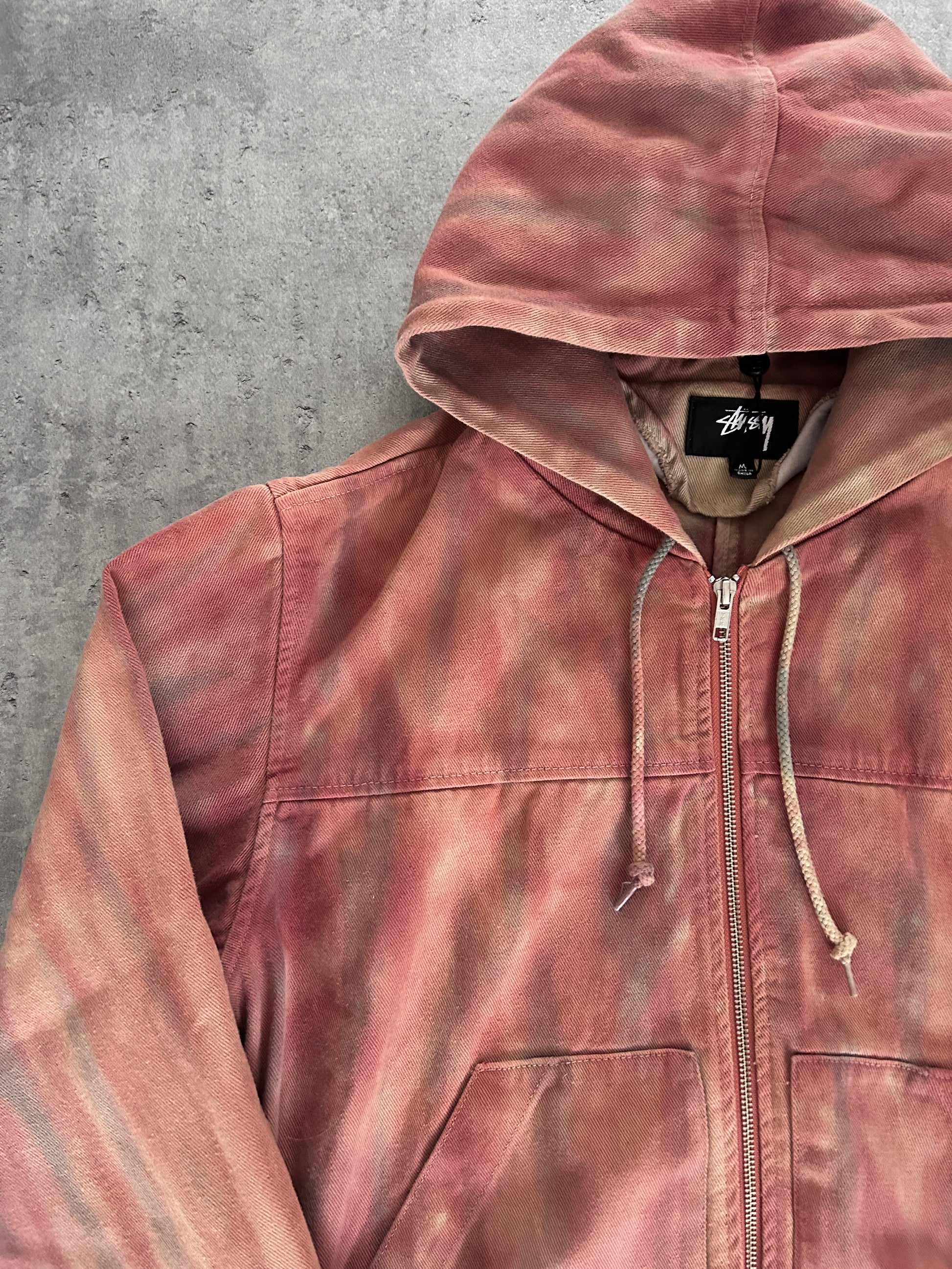 STUSSY TIE DYE WORKWEAR JACKET (M)