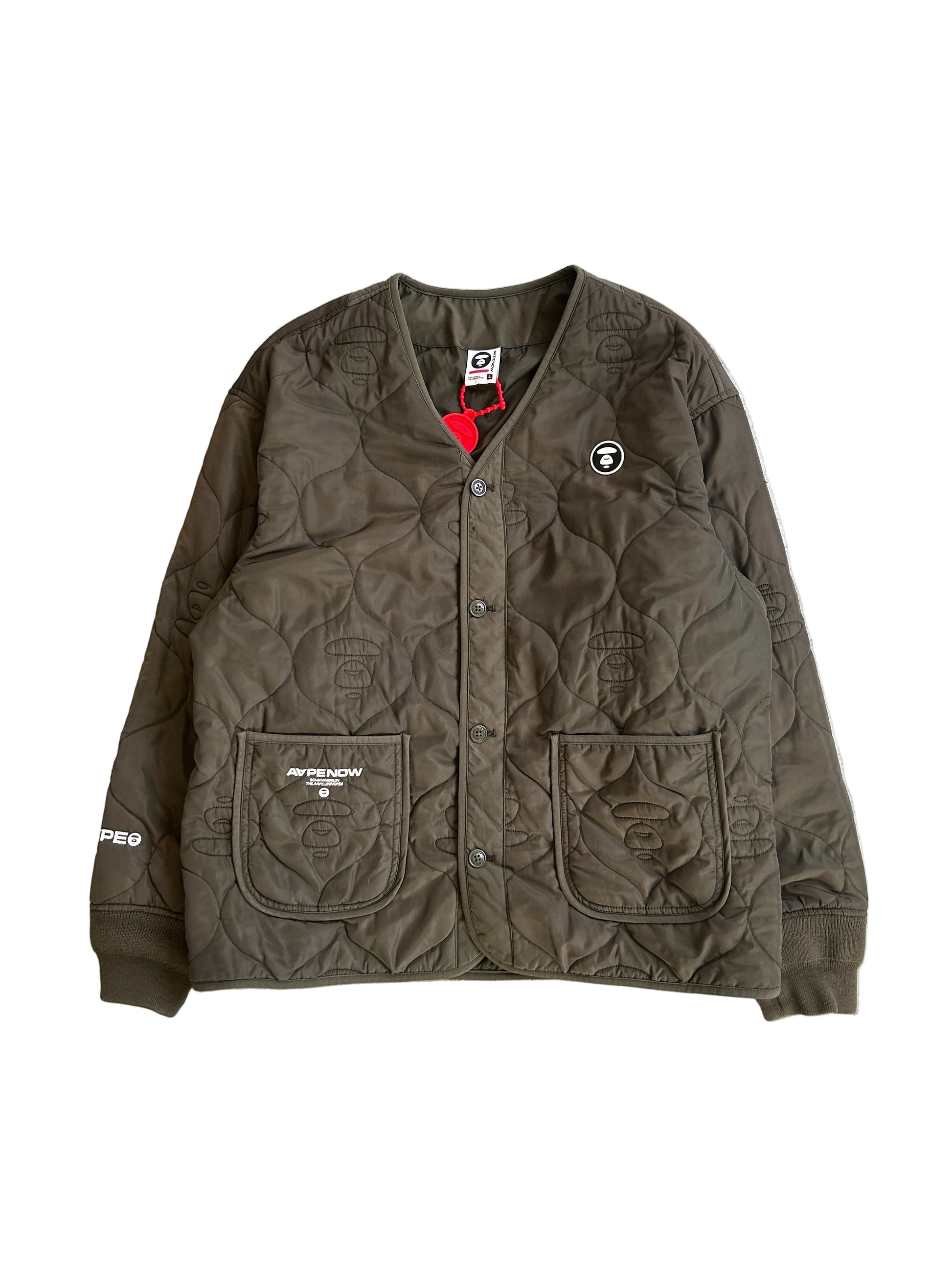 AAPE NOW QUILTED JACKET “KHAKI” (L)
