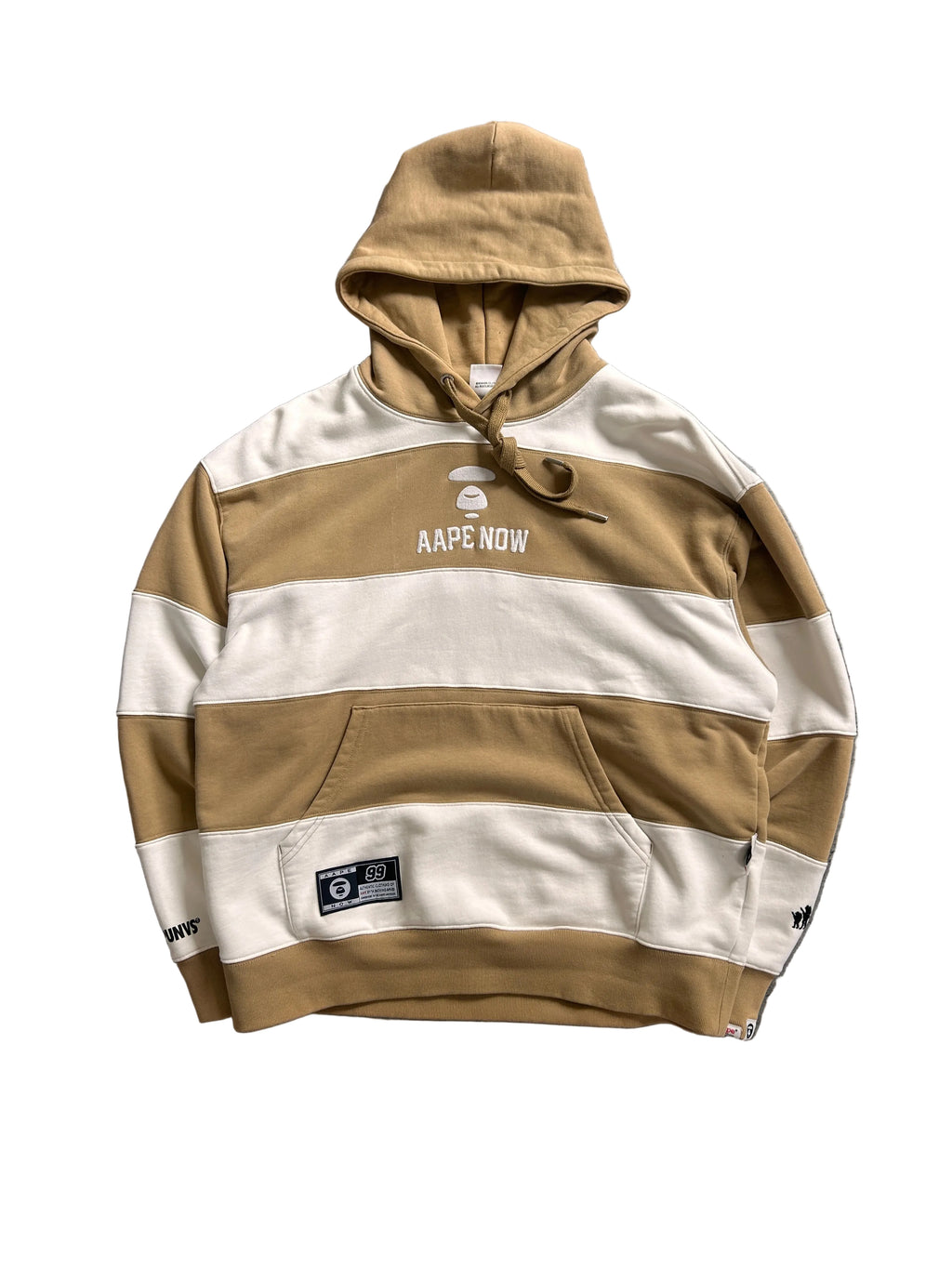 AAPE NOW BIG STRIPE HOODIE (M)
