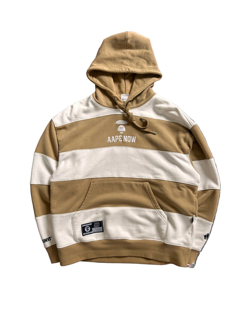 AAPE NOW BIG STRIPE HOODIE (M)