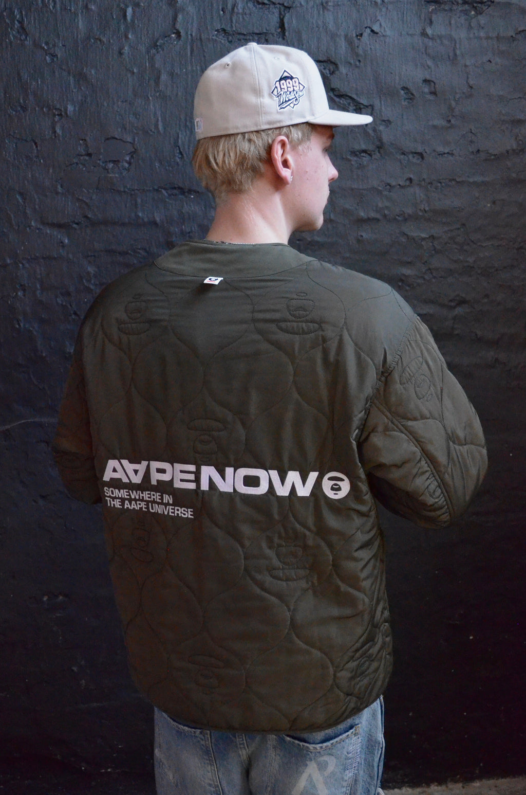 AAPE NOW QUILTED JACKET “KHAKI” (L)
