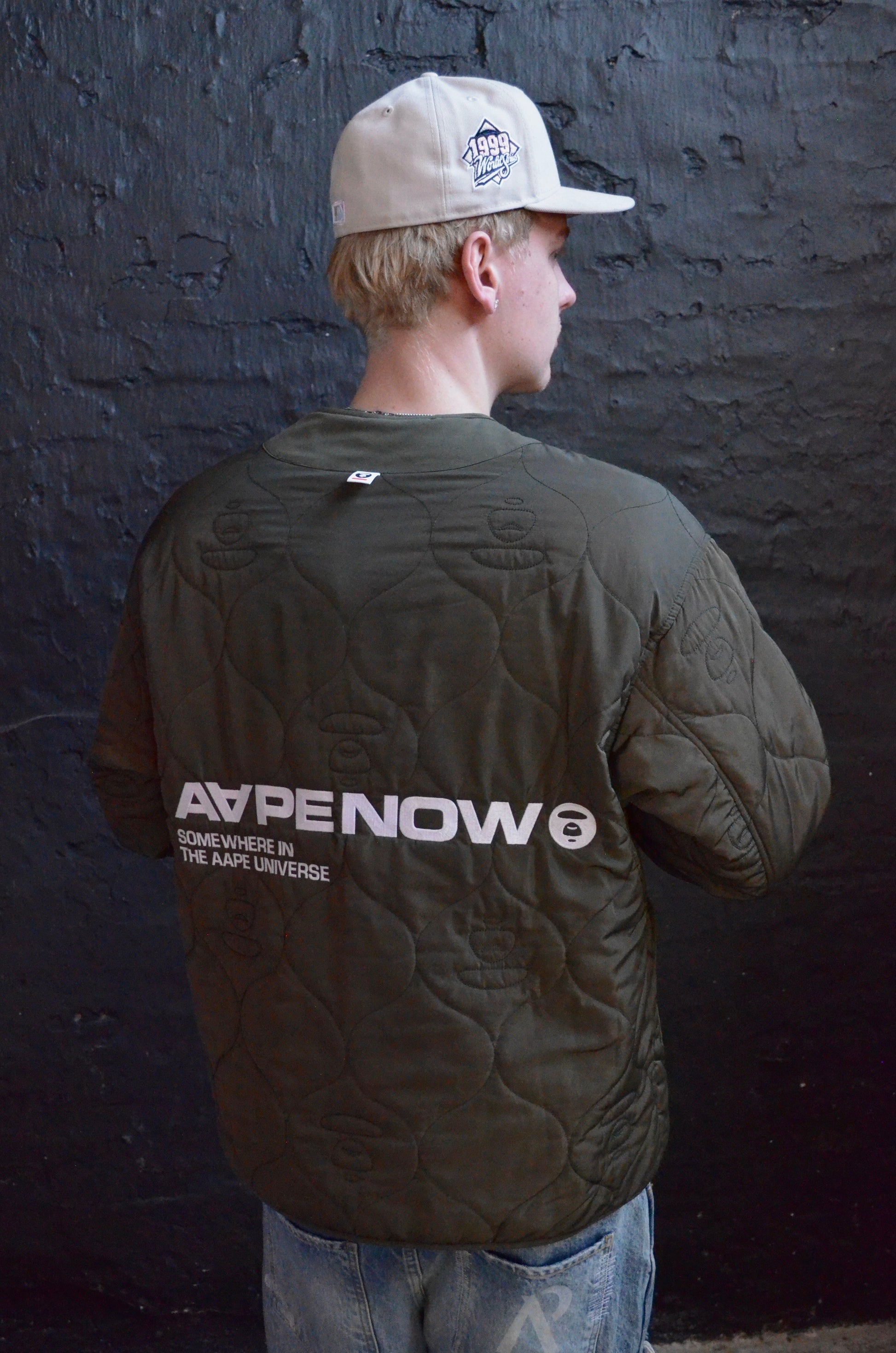 AAPE NOW QUILTED JACKET “KHAKI” (L)