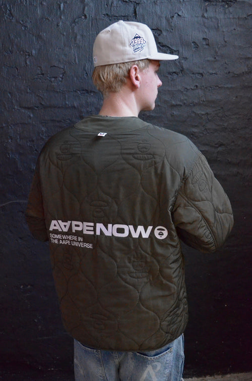 AAPE NOW QUILTED JACKET “KHAKI” (L)