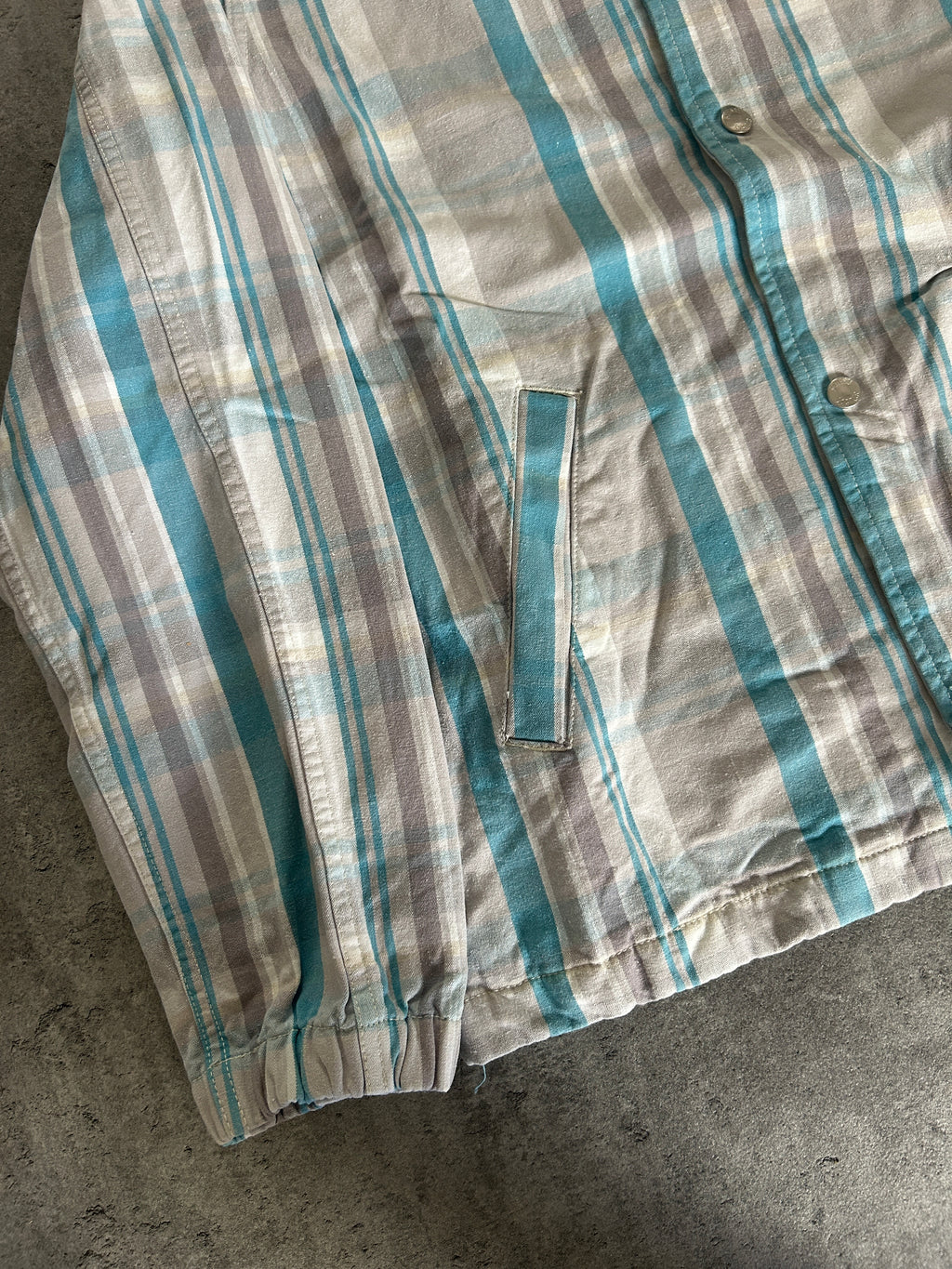 STÜSSY BLUE/WHITE COACH JACKET (S)